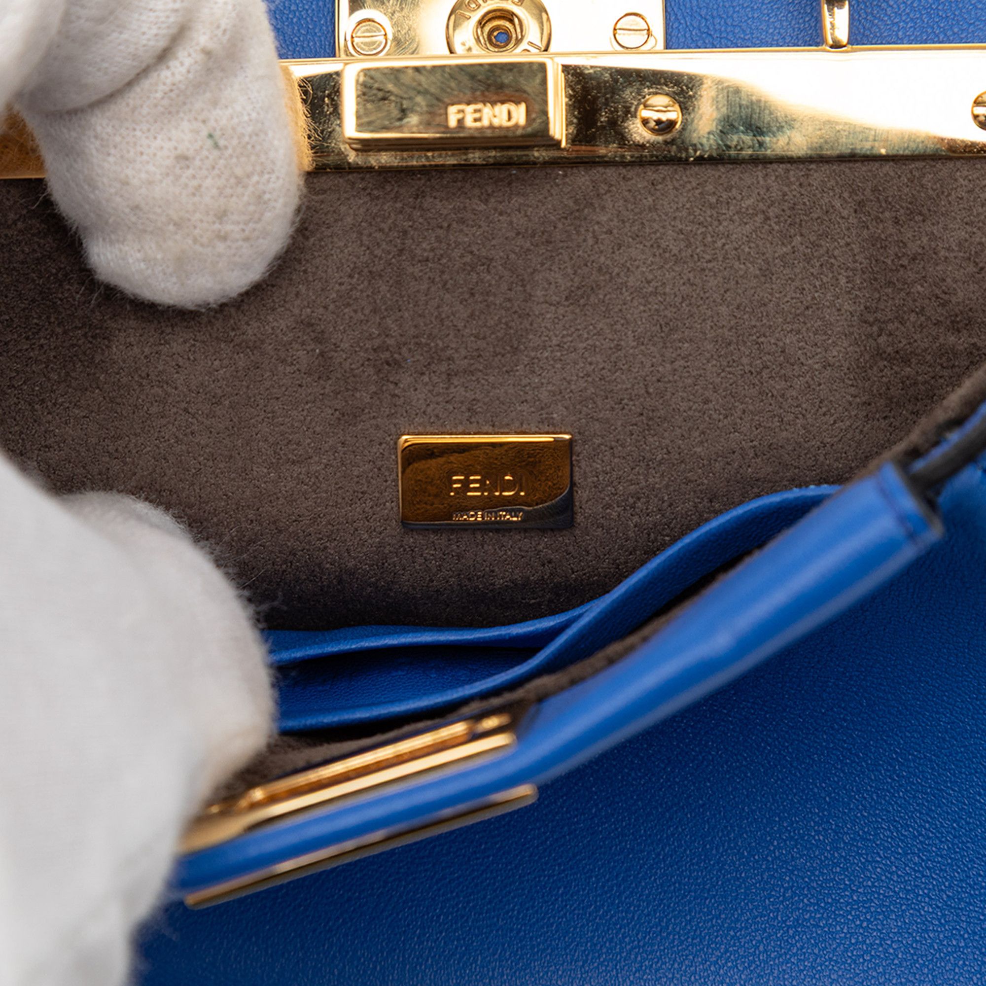 Fendi Fendi Micro Shiny Nappa Peekaboo Iconic Satchel Size ONE SIZE - 6 Thumbnail