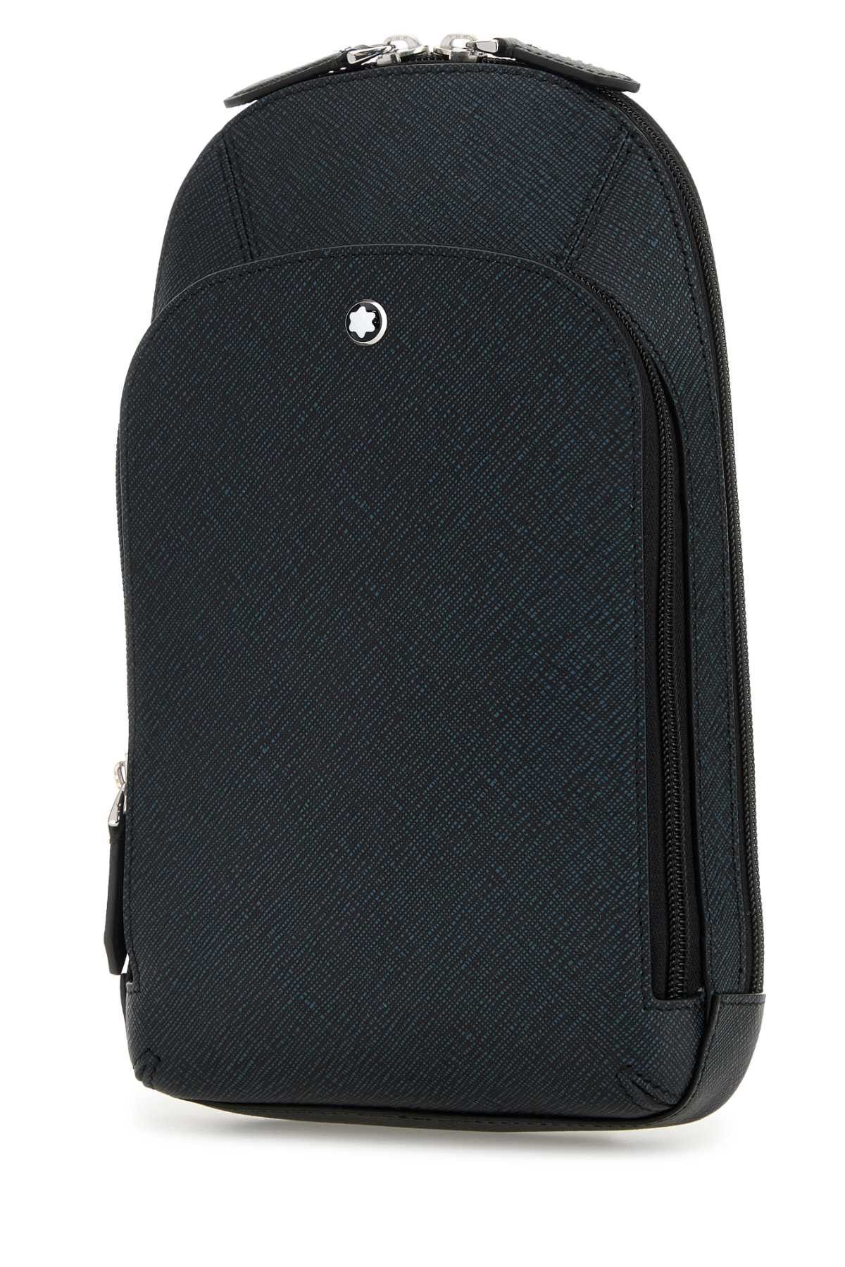 Montblanc Melange Blue Leather Crossbody Bag Size ONE SIZE - 2 Thumbnail