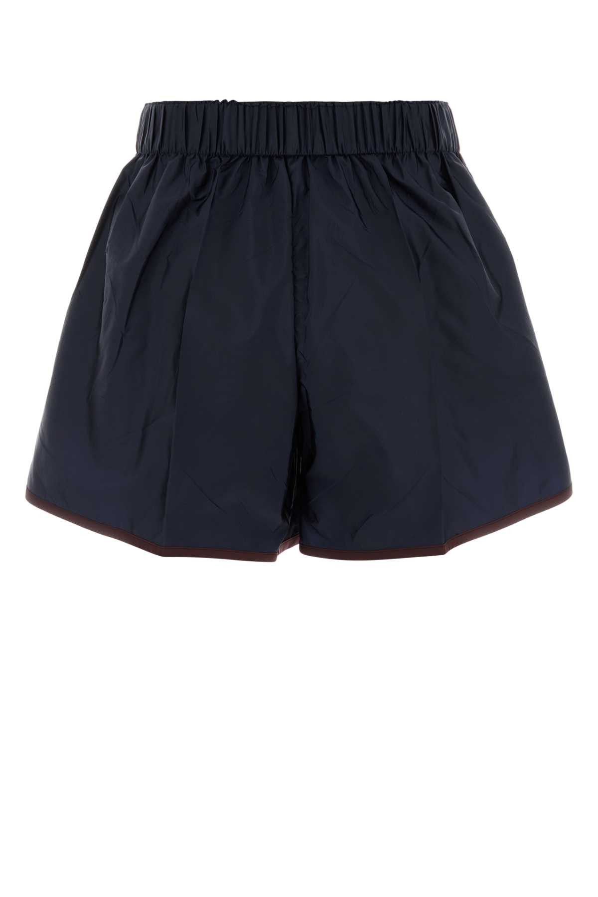 Prada Navy Blue Re-Nylon Shorts Size 28" / US 6 / IT 42 - 2 Thumbnail