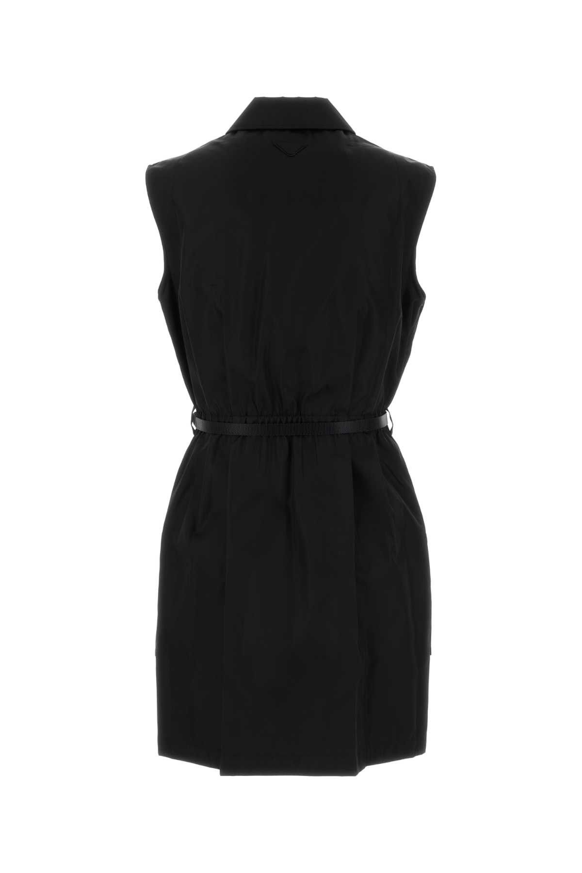 Prada Black Re-Nylon Mini Dress Size XS / US 0-2 / IT 36-38 - 2 Thumbnail