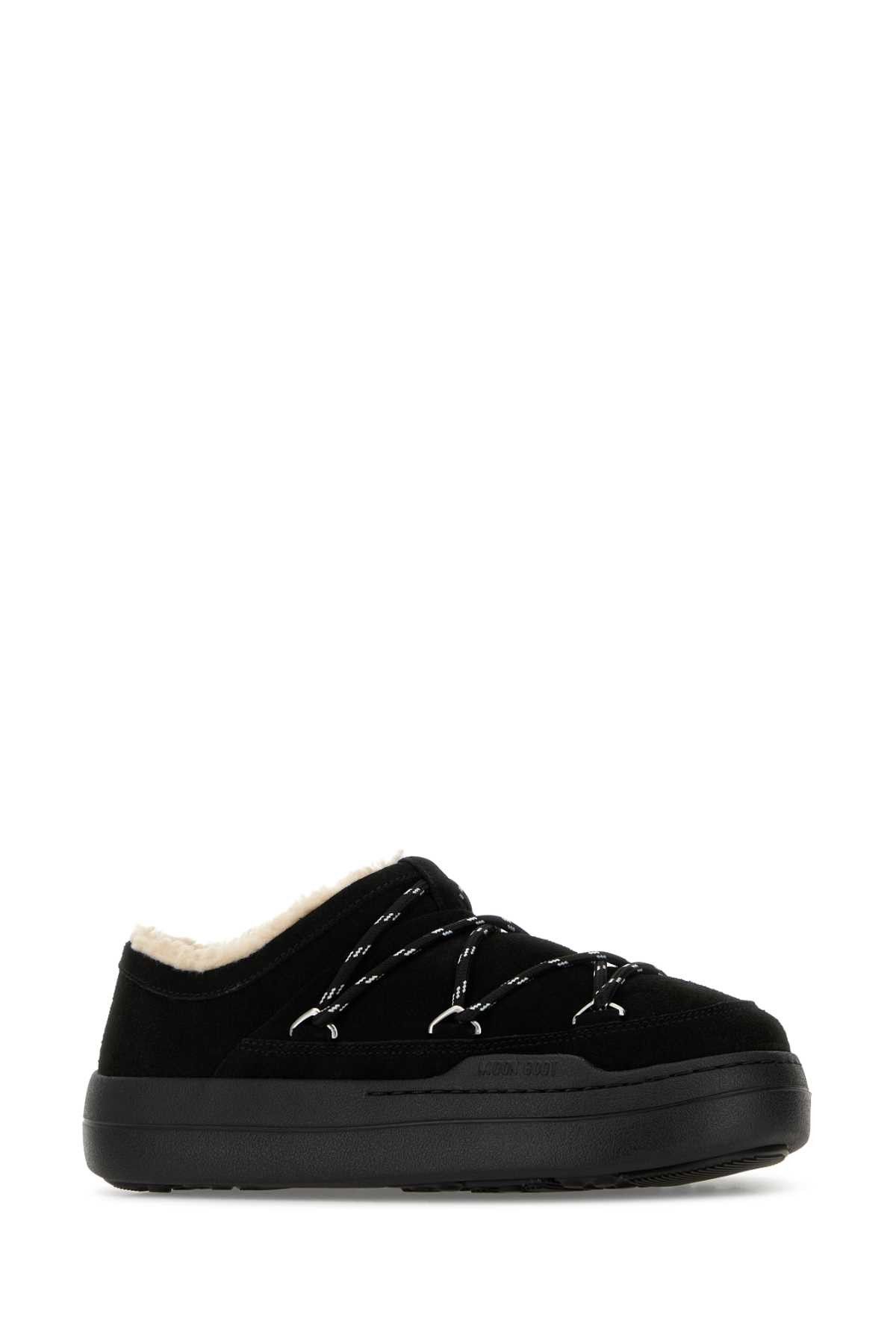 Moon Boot Black Suede Park Slippers Size US 7 / IT 37 - 2 Thumbnail