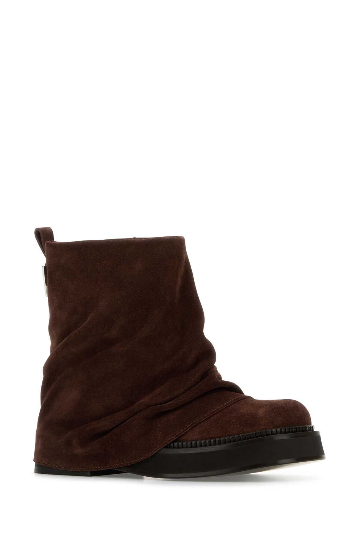 The Attico Brown Suede Mini Robin Ankle Boots Size US 5 / IT 35 - 2 Thumbnail