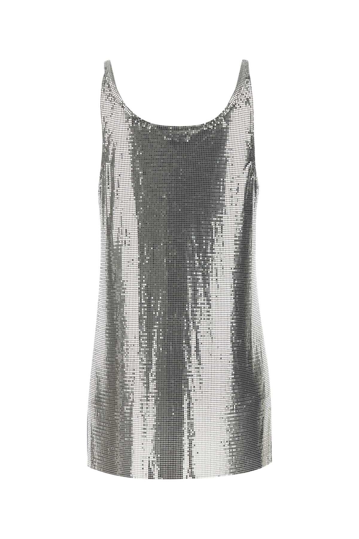 Paco Rabanne Silver Metal Knit Top Size S / US 4 / IT 40 - 2 Thumbnail