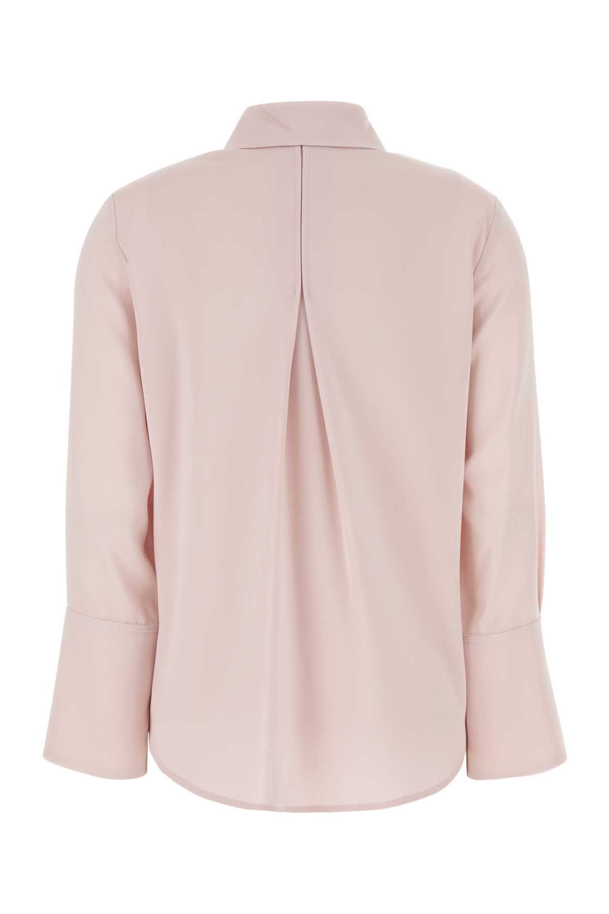 Max Mara Pastel Pink Stretch Silk Oliera Shirt Size XS / US 0-2 / IT 36-38 - 2 Thumbnail