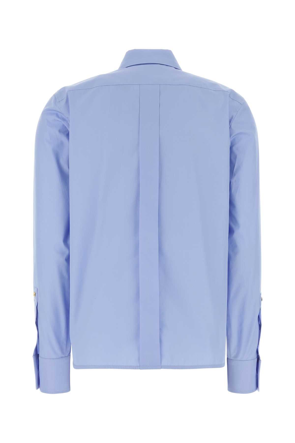 Max Mara Powder Blue Poplin Maroso Shirt Size XS / US 0-2 / IT 36-38 - 2 Thumbnail