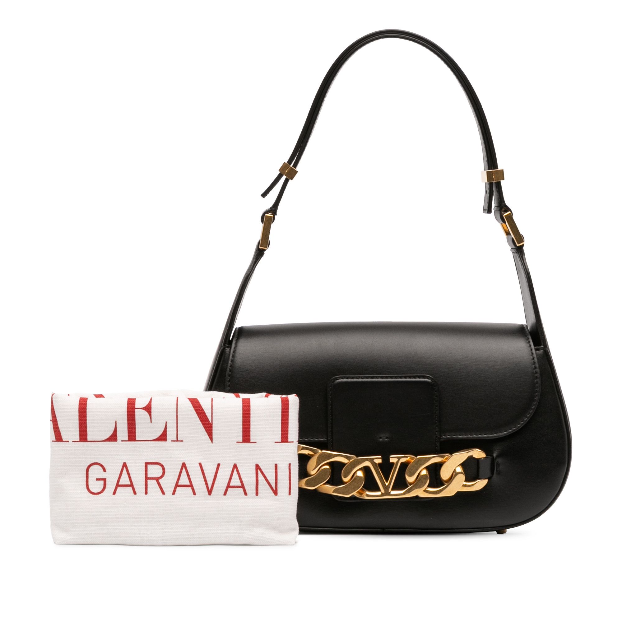 Valentino Valentino Medium Leather Vlogo Chain Shoulder Bag Size ONE SIZE - 11 Thumbnail
