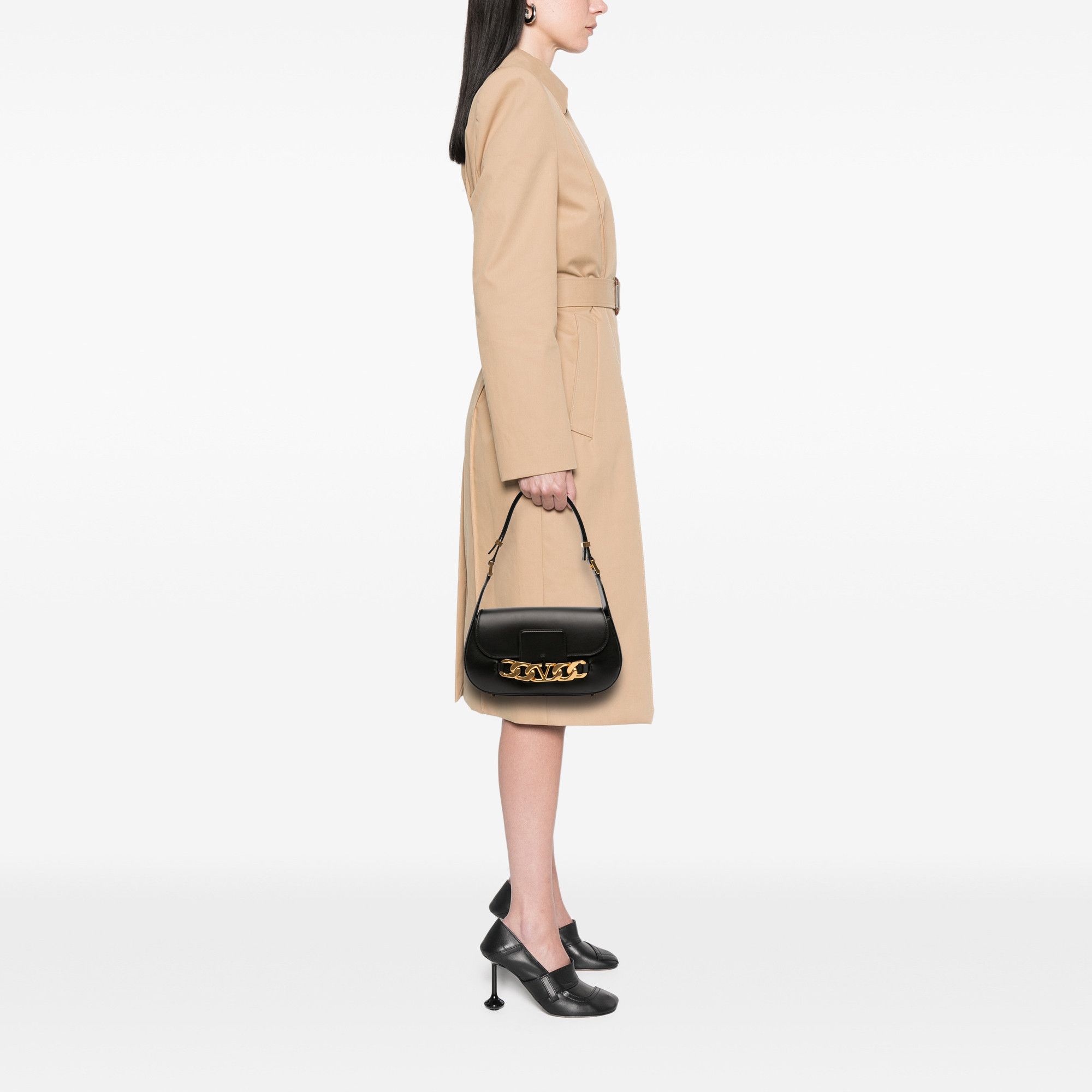 Valentino Valentino Medium Leather Vlogo Chain Shoulder Bag Size ONE SIZE - 10 Thumbnail