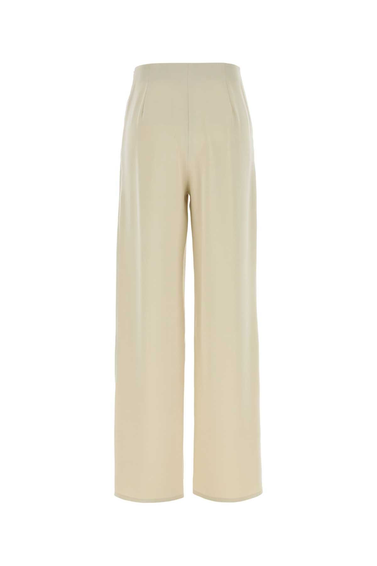 Max Mara Ivory Stretch Satin Palude Palazzo Pant Size 30" / US 8 / IT 44 - 2 Thumbnail