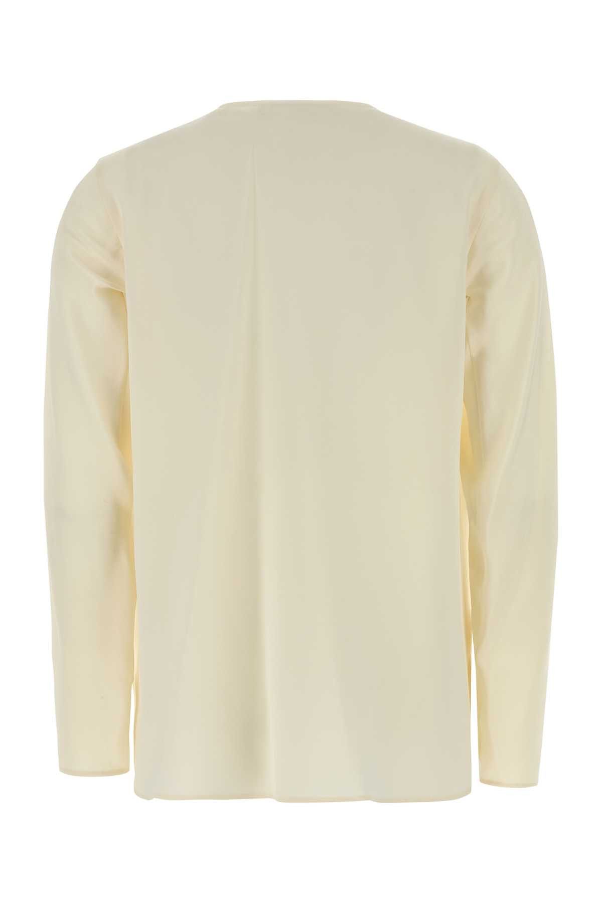 Max Mara Ivory Stretch Silk Mitico Blouse Size S / US 4 / IT 40 - 2 Thumbnail