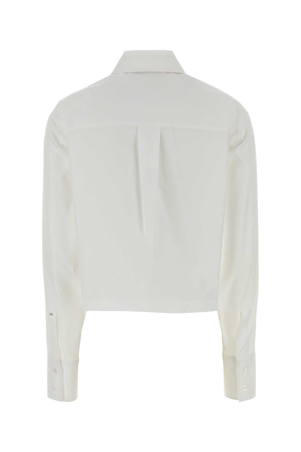 Sportmax White Poplin Certo Shirt Size M / US 6-8 / IT 42-44 - 2 Thumbnail