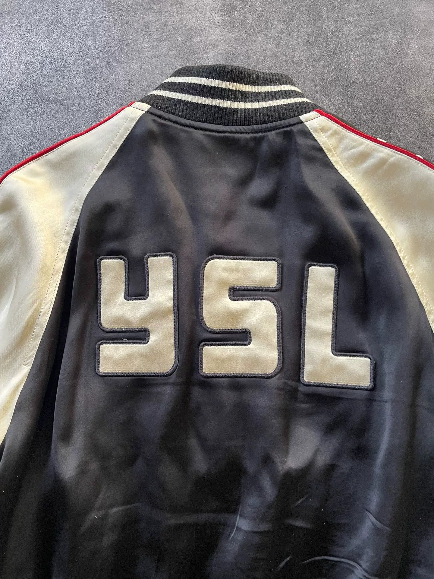 Yves Saint Laurent saint laurent black silk bomber jacket Size M / US 6-8 / IT 42-44 - 4 Thumbnail
