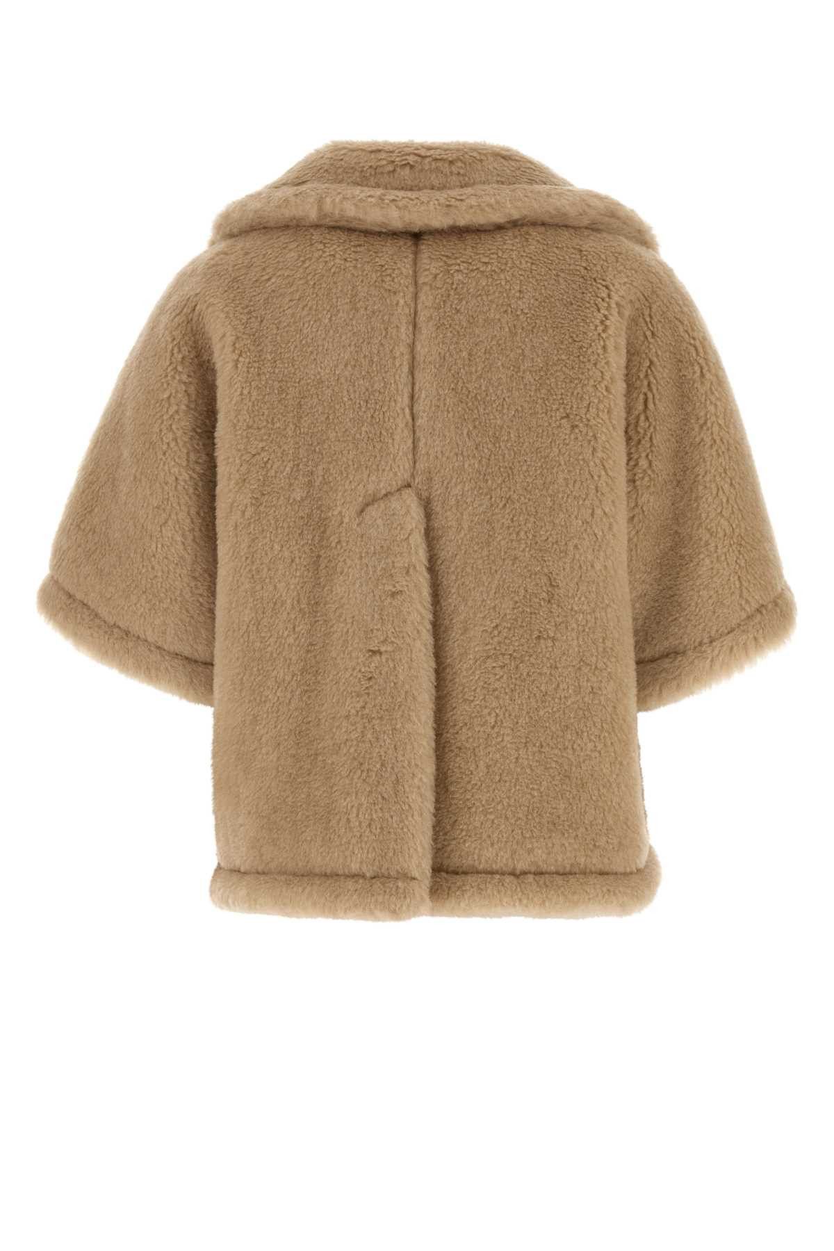 Max Mara Cappuccino Alpaca Blend Corvino4 Cape Size L / US 10 / IT 46 - 2 Thumbnail