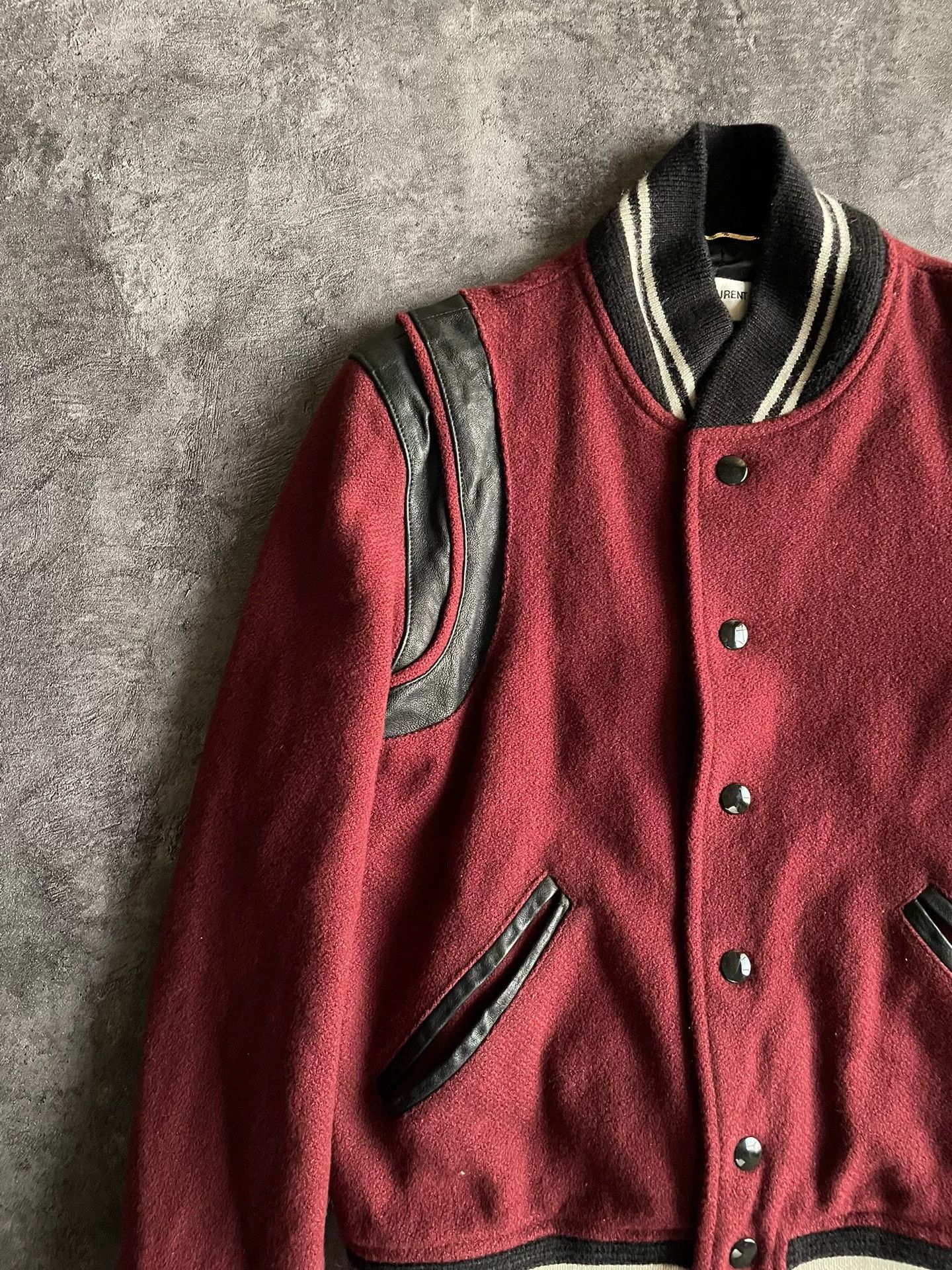 Saint Laurent Paris saint laurent burgundy leather baseball jacket Size XS / US 0-2 / IT 36-38 - 3 Thumbnail