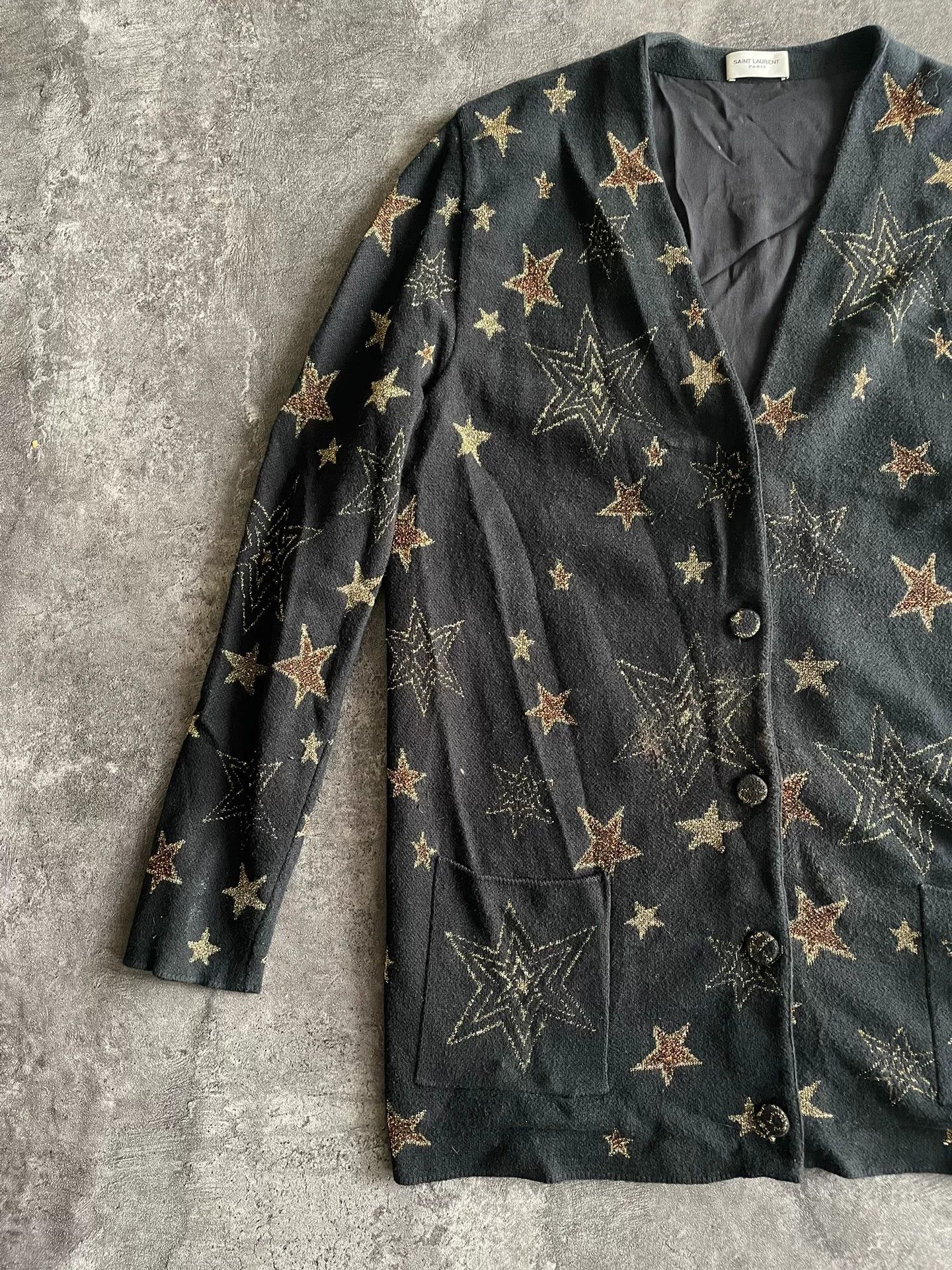 Yves Saint Laurent saint laurent star design cardigan in black Size XS / US 0-2 / IT 36-38 - 3 Thumbnail
