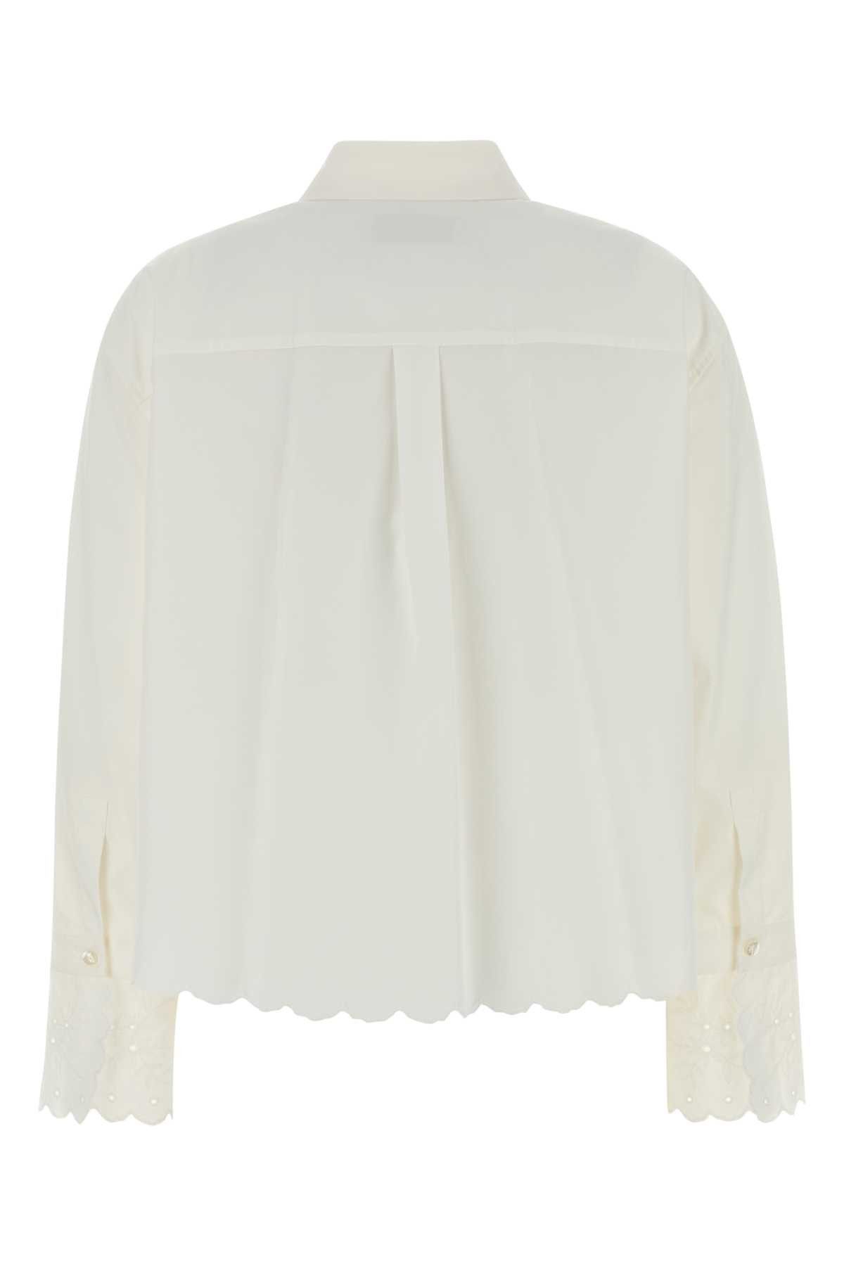 Weekend Max Mara White Poplin Neutro Shirt Size S / US 4 / IT 40 - 2 Thumbnail