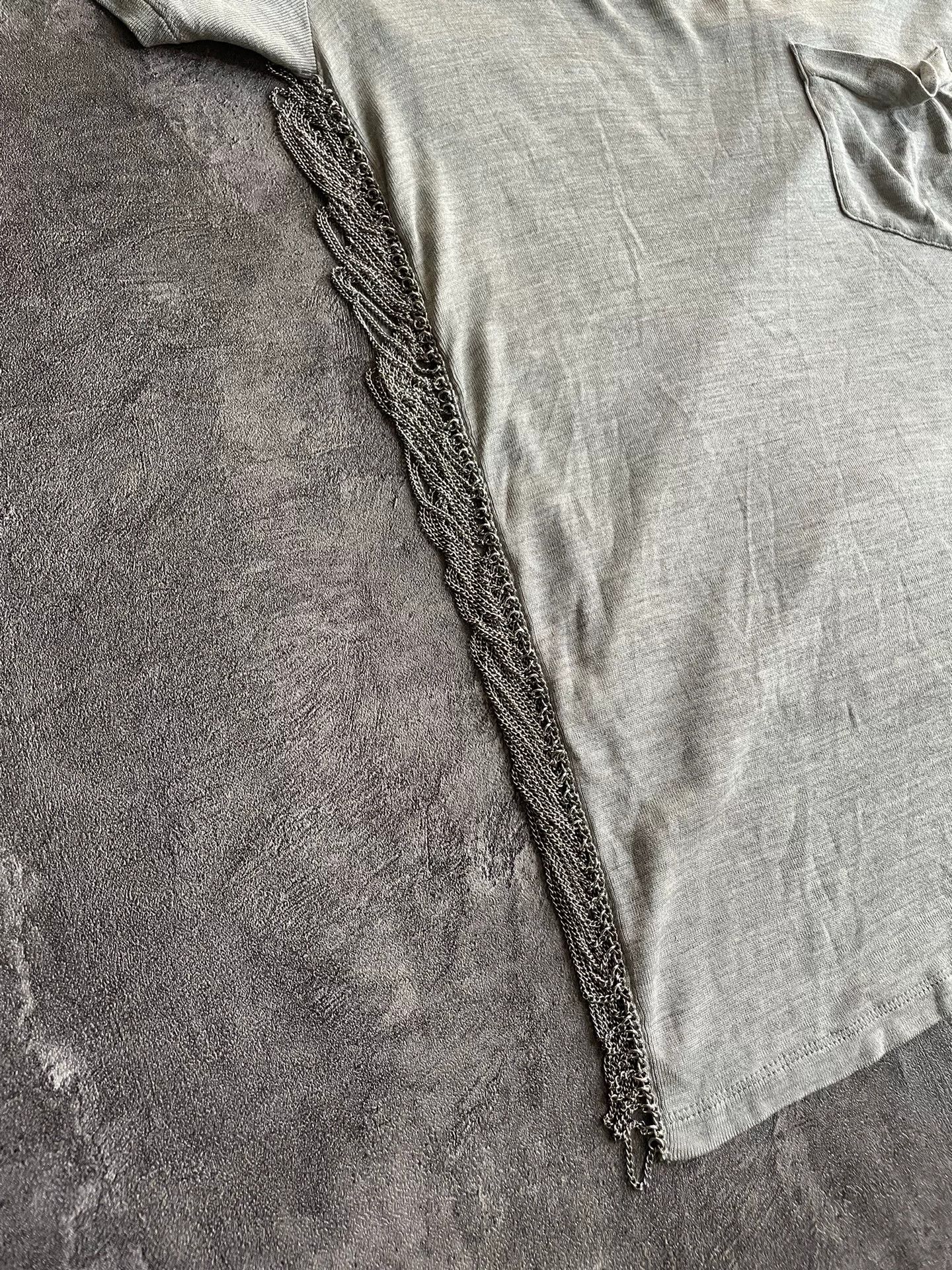 Saint Laurent Paris grey silk short sleeve top Size XS / US 0-2 / IT 36-38 - 4 Thumbnail