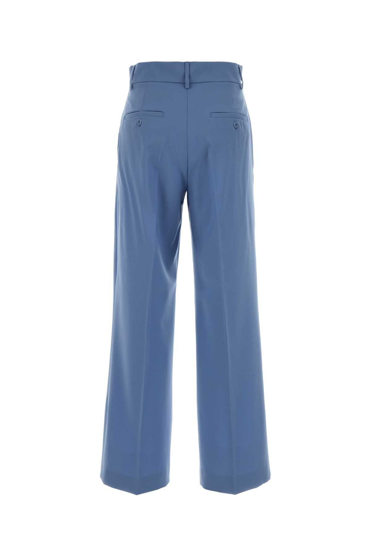 Weekend Max Mara Light-Blue Wool Visivo Pant Size 32" / US 10 / IT 46 - 2 Thumbnail