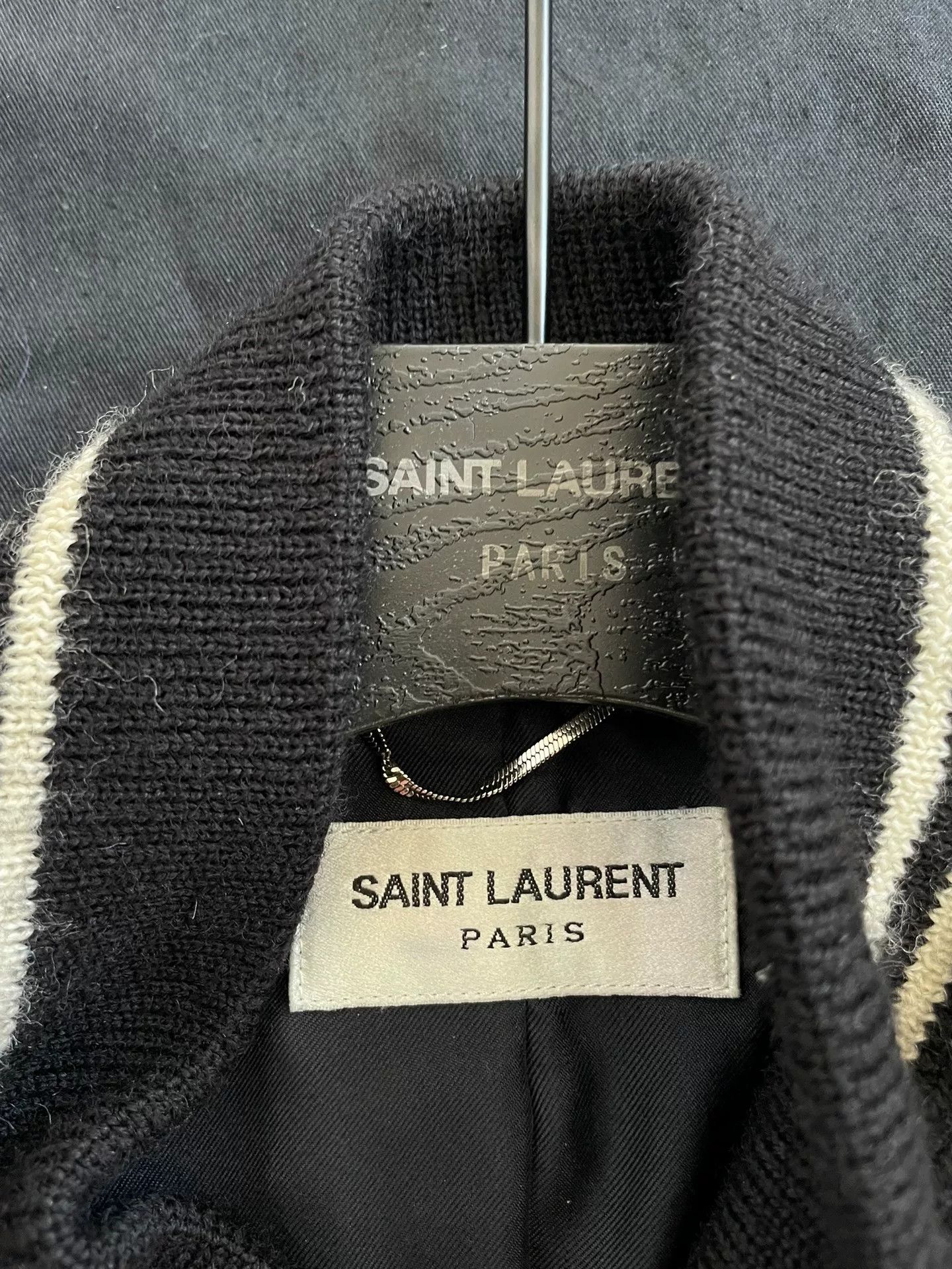 Saint Laurent Paris Saint Laurent Black Baseball Jacket SLP13 Size US M / EU 48-50 / 2 - 5 Thumbnail