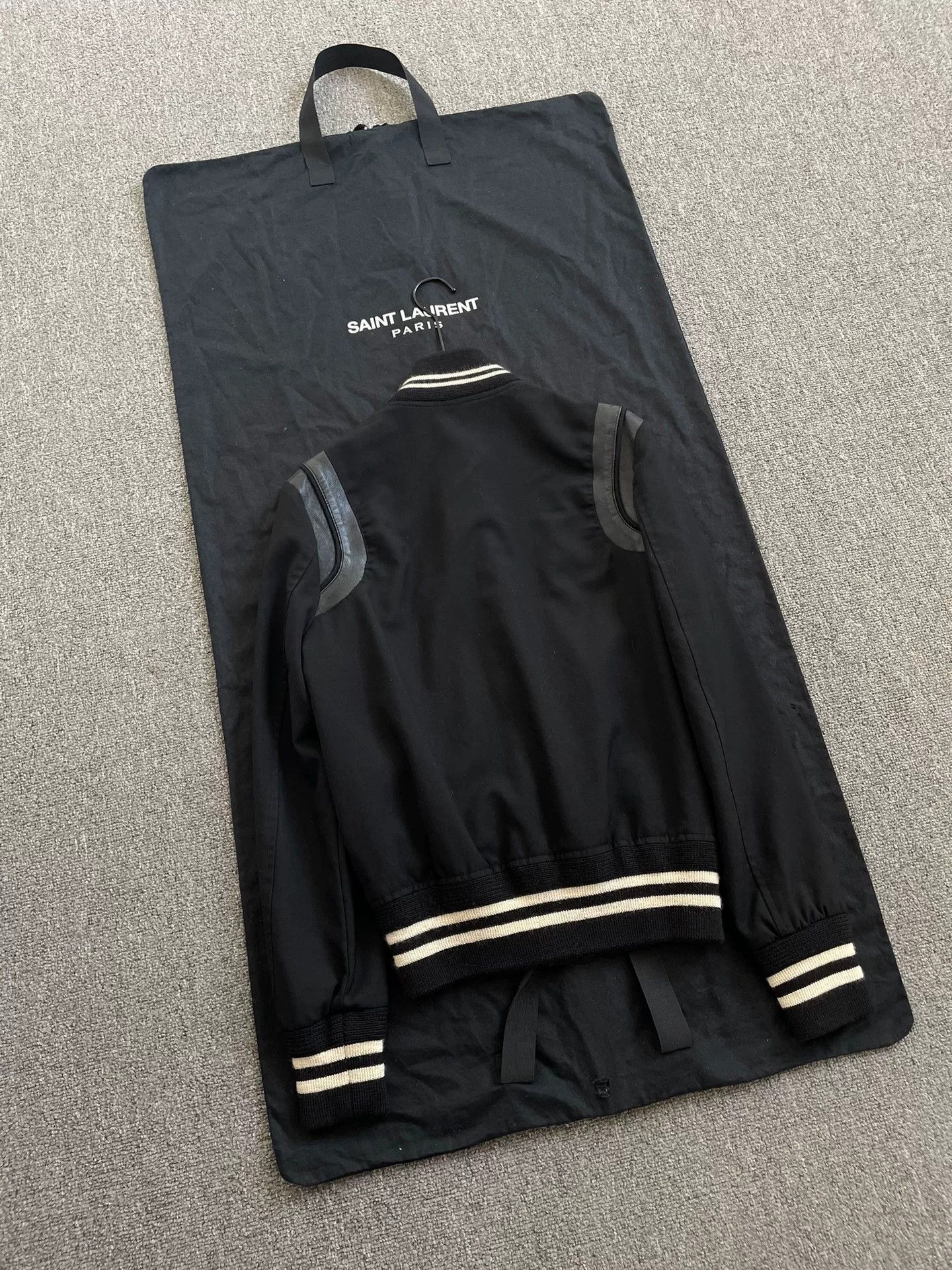Saint Laurent Paris Saint Laurent Black Baseball Jacket SLP13 Size US M / EU 48-50 / 2 - 2 Thumbnail