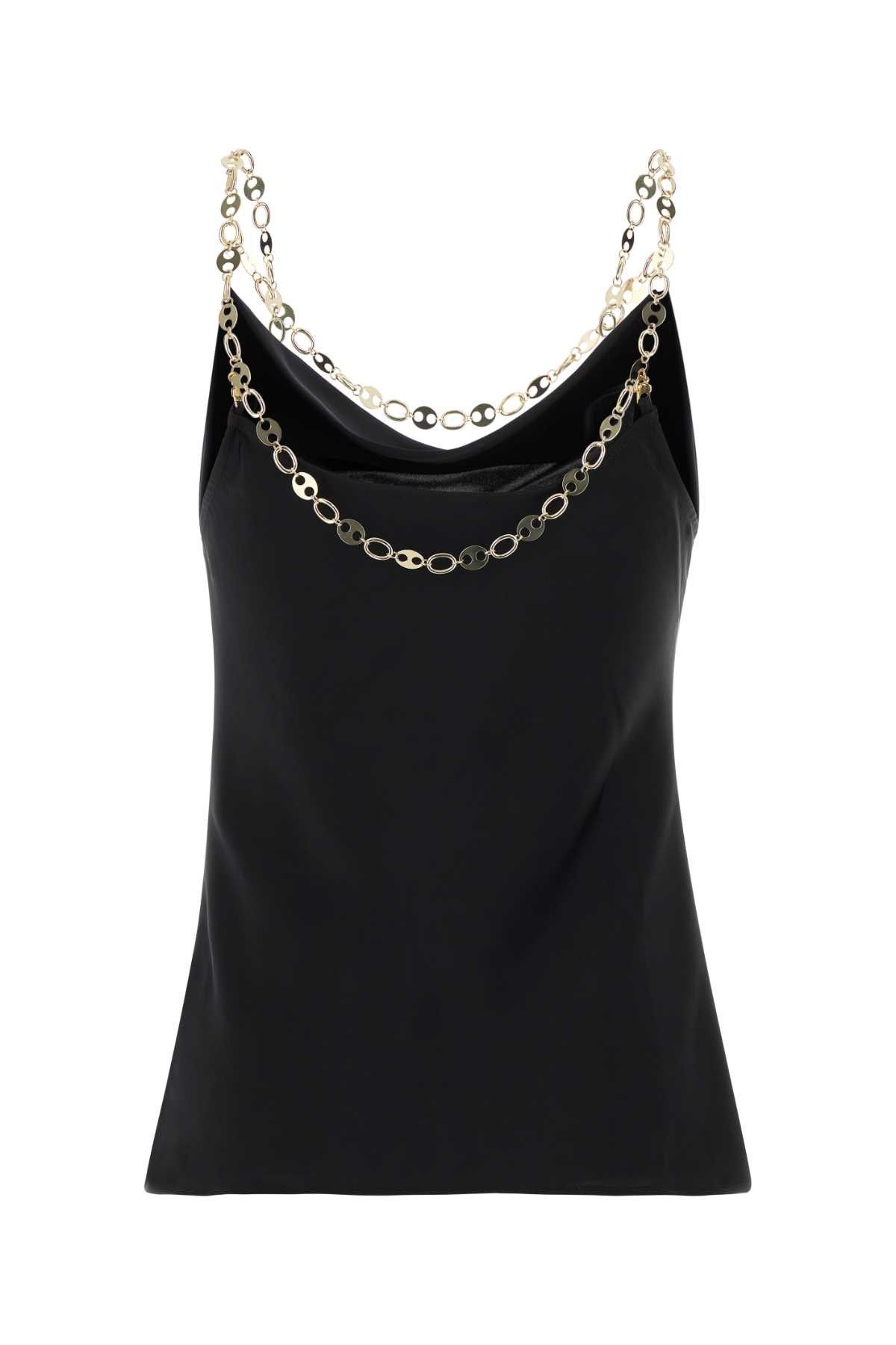 Paco Rabanne Black Satin Top Size S / US 4 / IT 40 - 2 Thumbnail