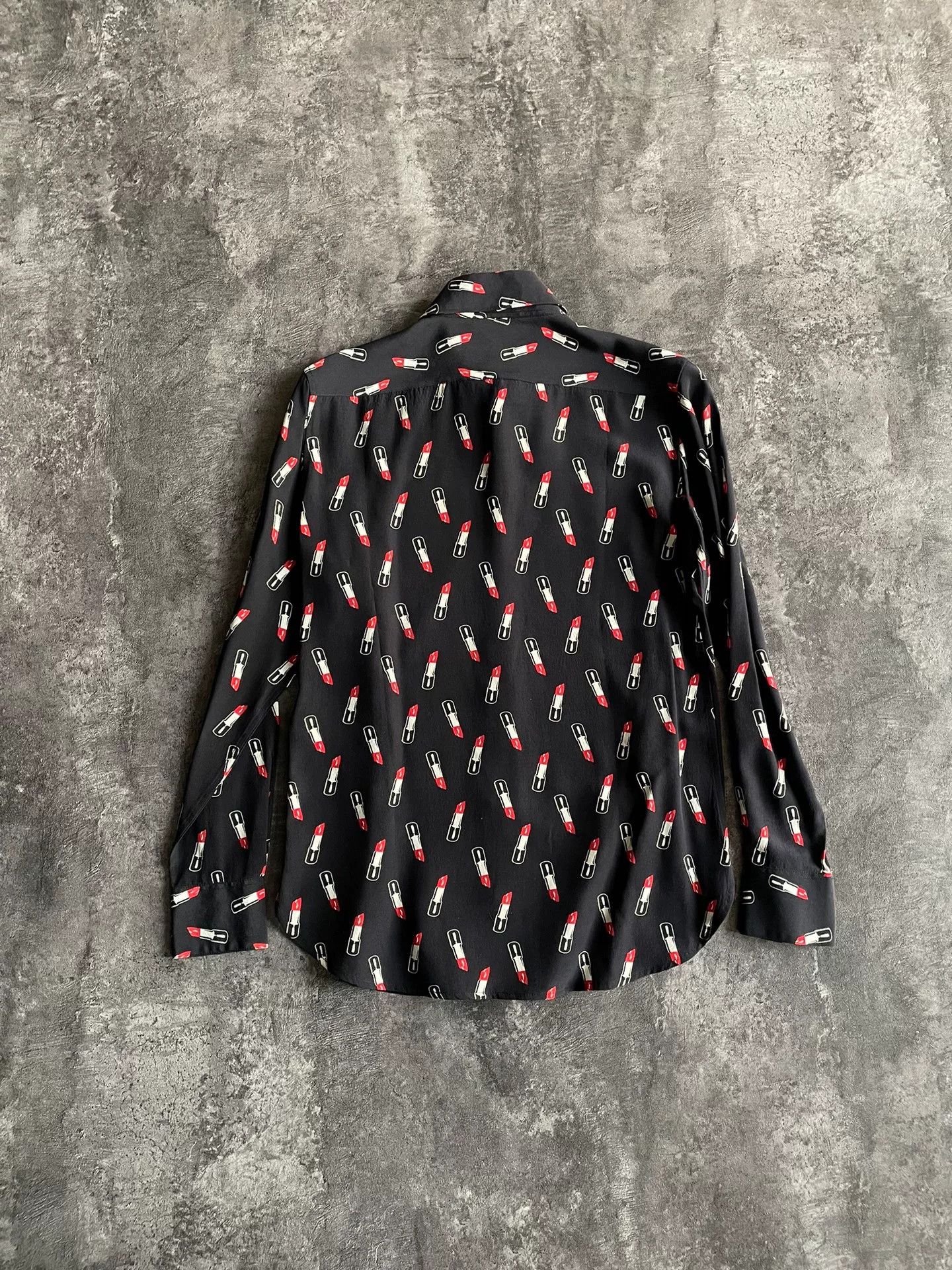 Saint Laurent Paris Saint Laurent Patterned Long Sleeve Shirt Size M / US 6-8 / IT 42-44 - 2 Thumbnail