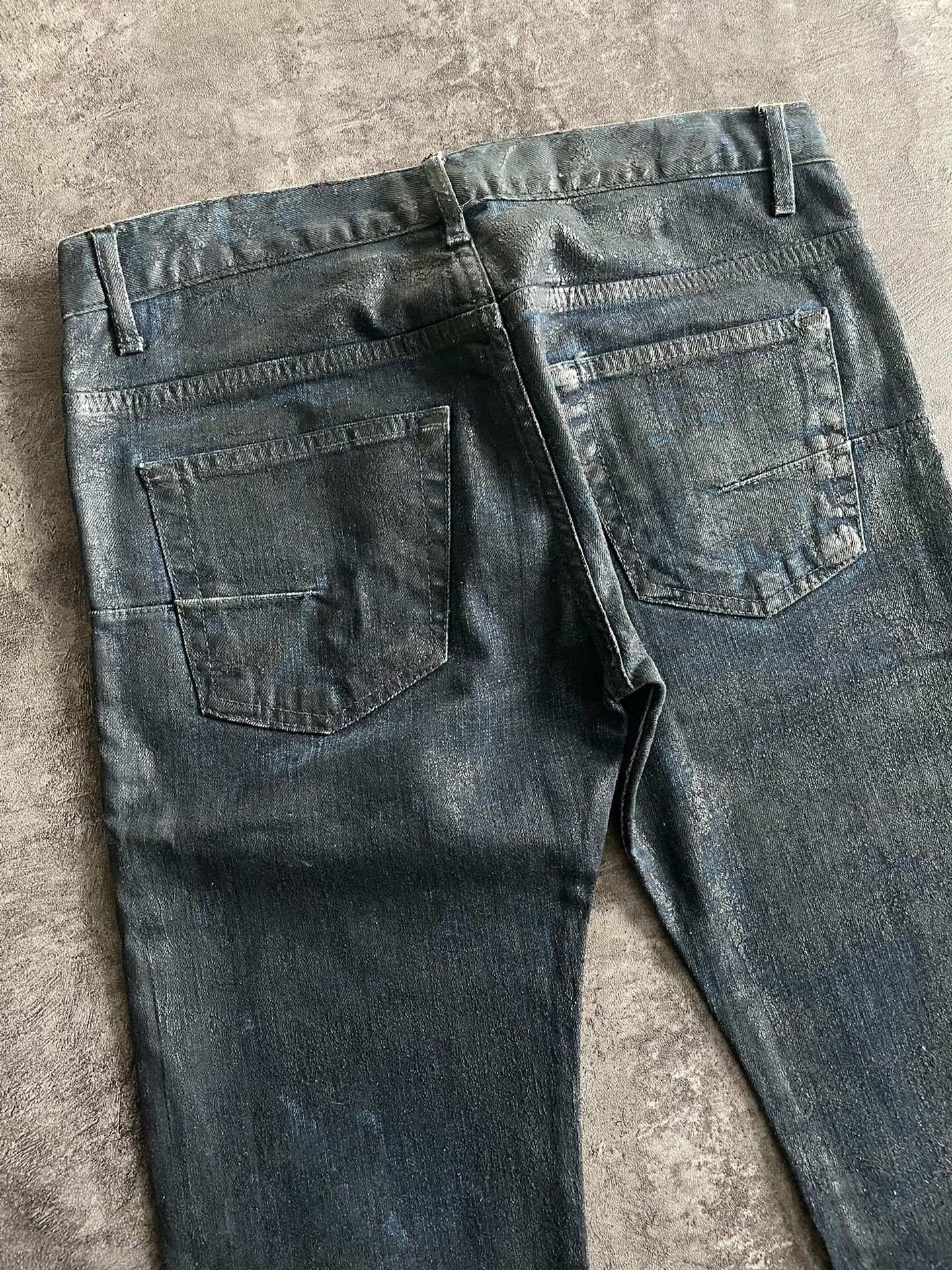 Dior Dior Homme Blue Crackle Denim Pants Size 29 Size US 29 - 4 Thumbnail