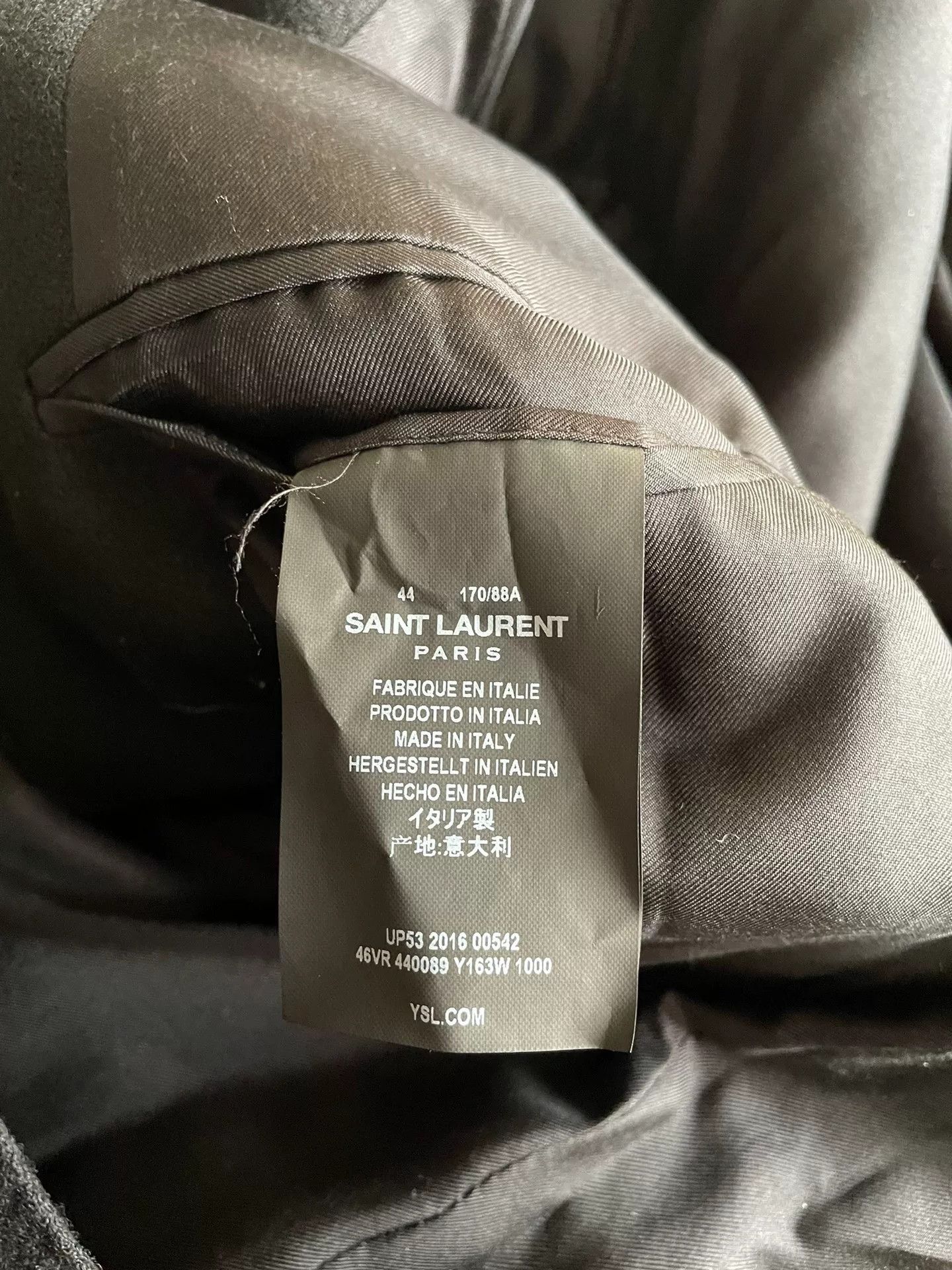 Saint Laurent Paris elegant black velvet collar jacket with gold buttons Size US S / EU 44-46 / 1 - 5 Thumbnail