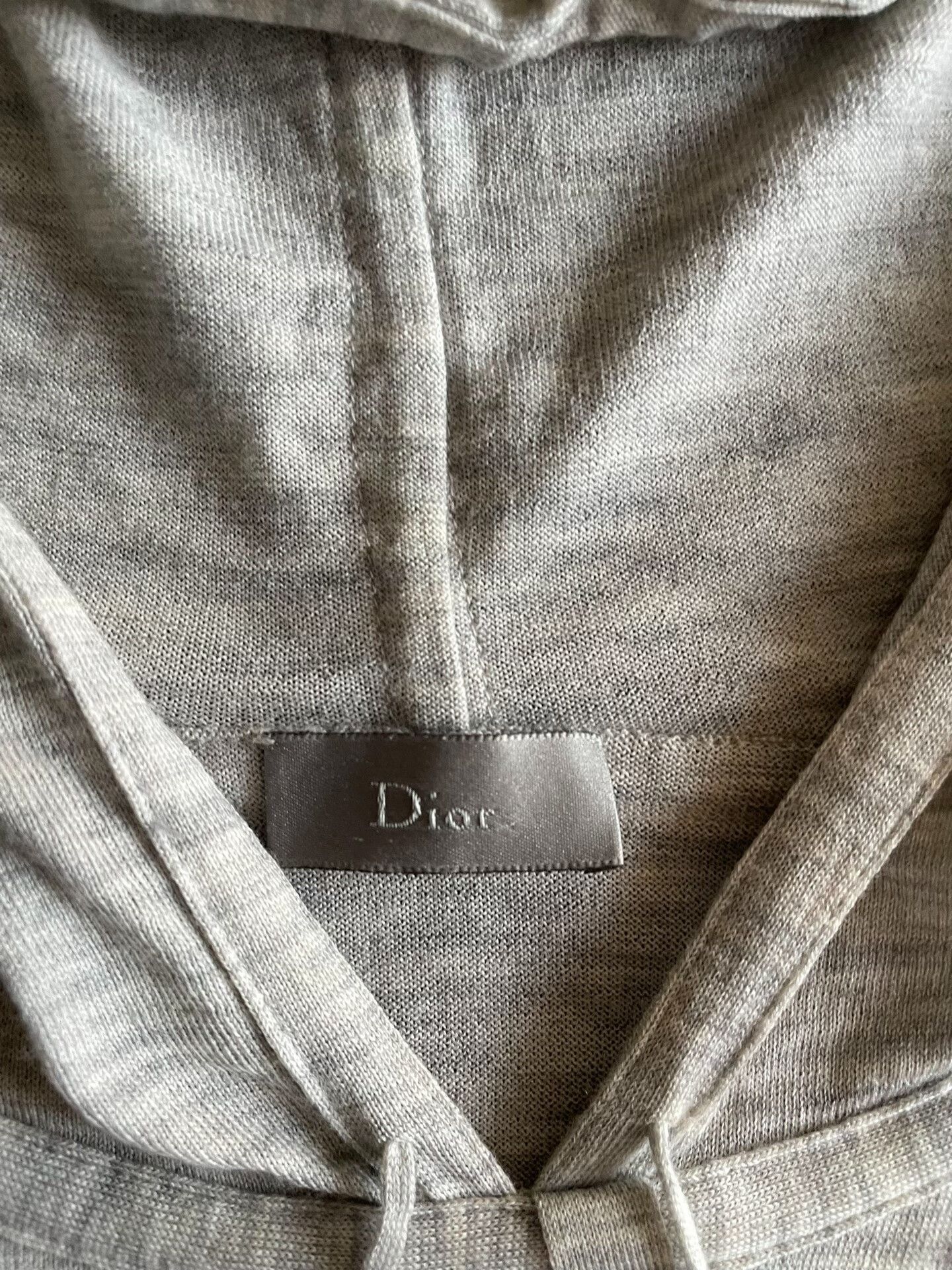 Dior beige hooded drawstring knit sweatshirt Size US M / EU 48-50 / 2 - 4 Thumbnail