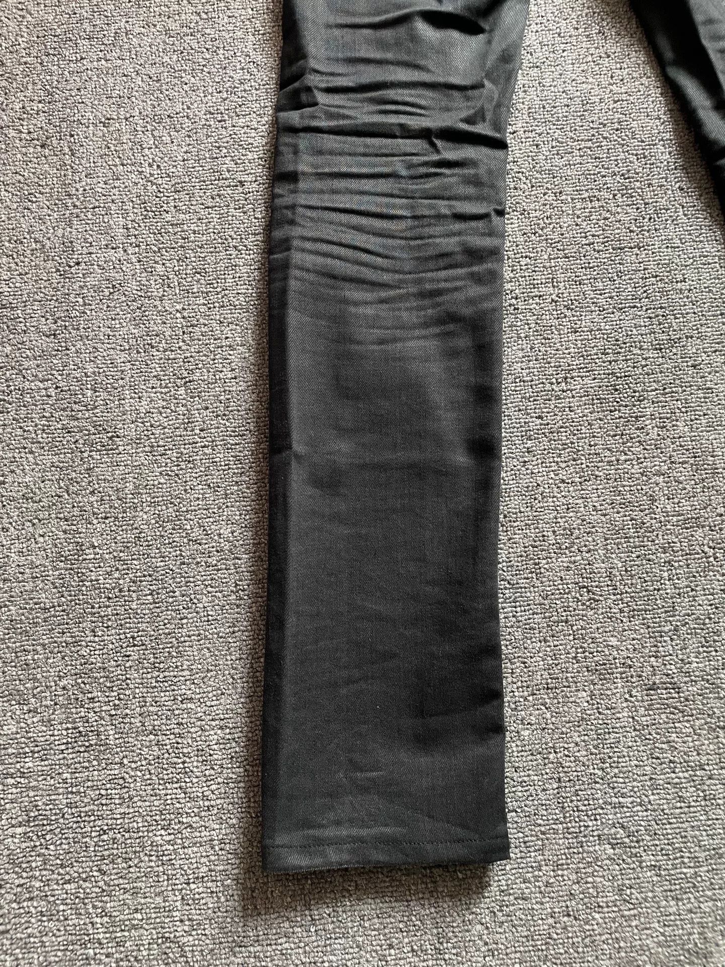Saint Laurent Paris Saint Laurent Waxed Black Denim Pants Size US 27 - 6 Thumbnail