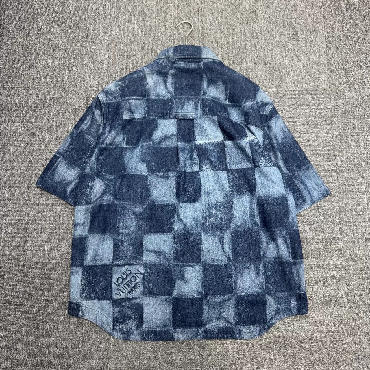 Louis Vuitton louis vuitton checkered denim short sleeve shirt Size US XXL / EU 58 / 5 - 2 Thumbnail