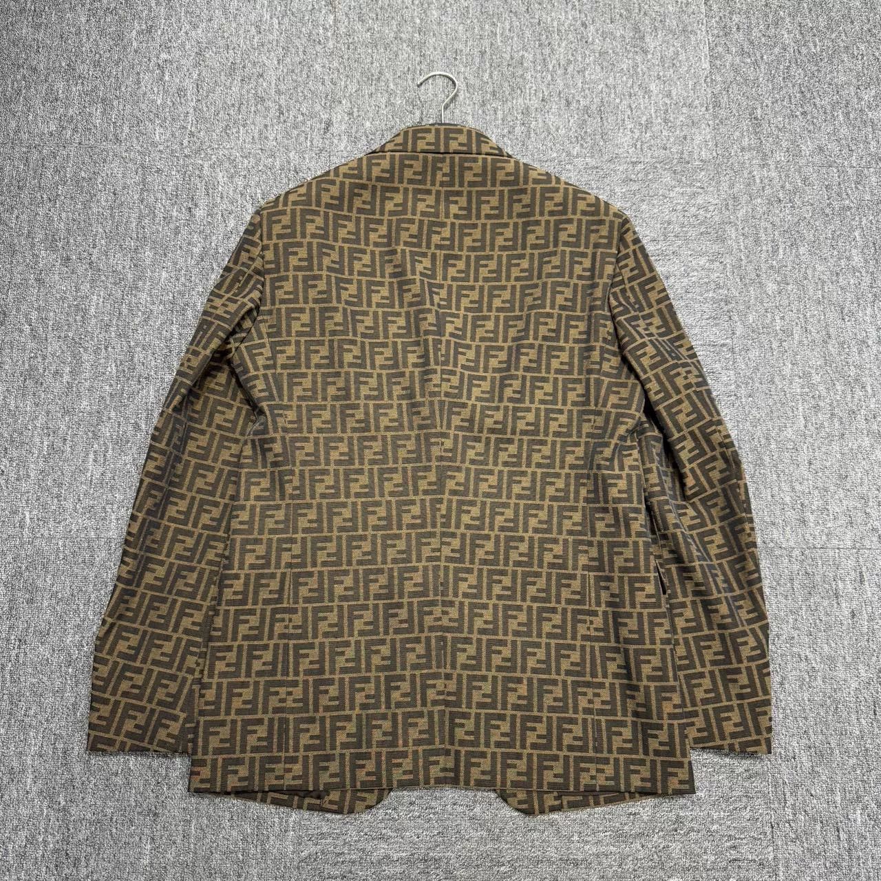 Fendi Fendi Brown FF Logo Suit Jacket Size US L / EU 52-54 / 3 - 2 Thumbnail