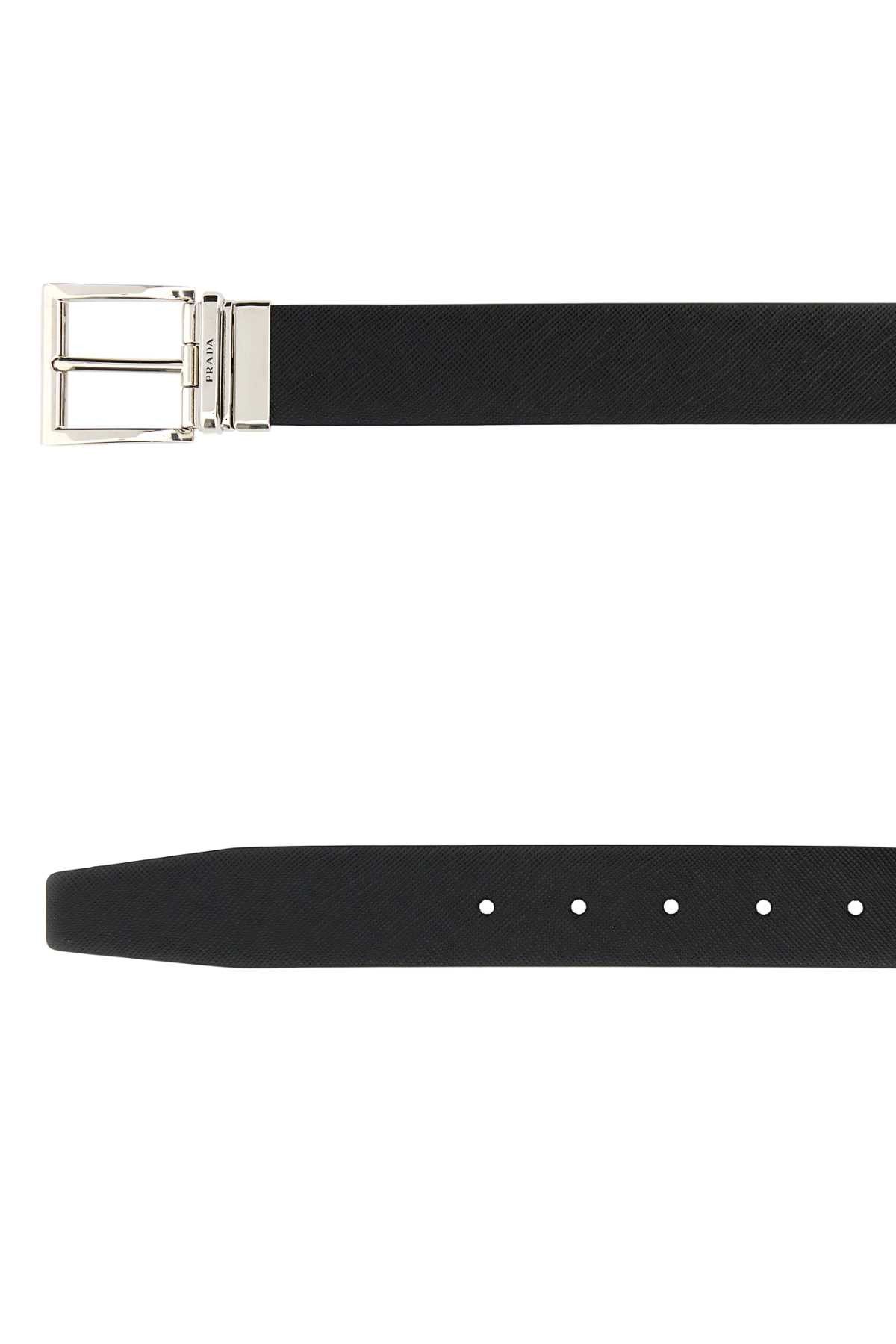 Prada Black Leather Reversible Belt Size ONE SIZE - 2 Thumbnail