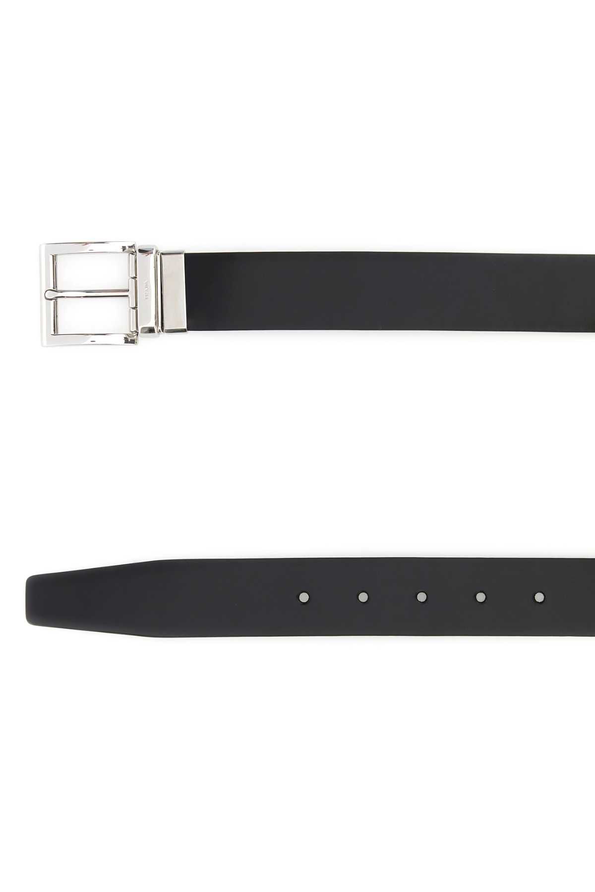Prada Black Leather Reversible Belt Size ONE SIZE - 2 Thumbnail