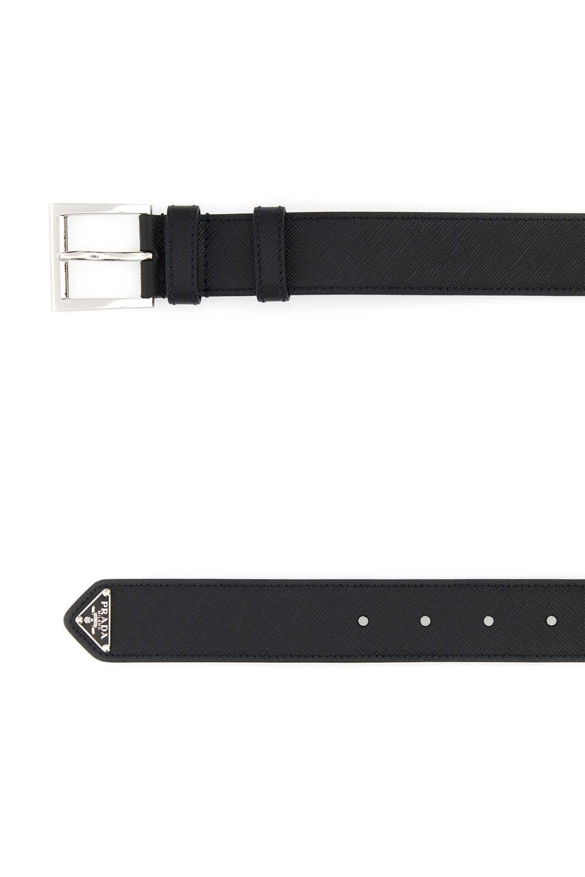 Prada Black Leather Belt Size ONE SIZE - 2 Thumbnail