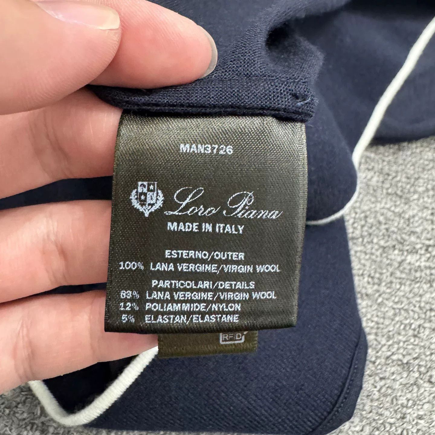 Loro Piana navy blue wool short sleeve knit Size US L / EU 52-54 / 3 - 4 Thumbnail