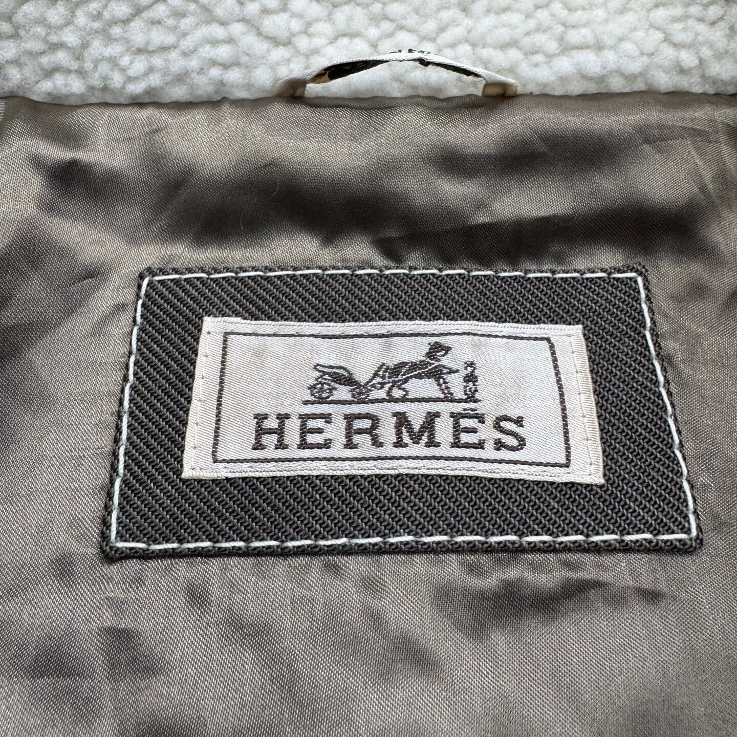 Hermes Hermes Shearling Jacket in Black and White Size US L / EU 52-54 / 3 - 3 Thumbnail