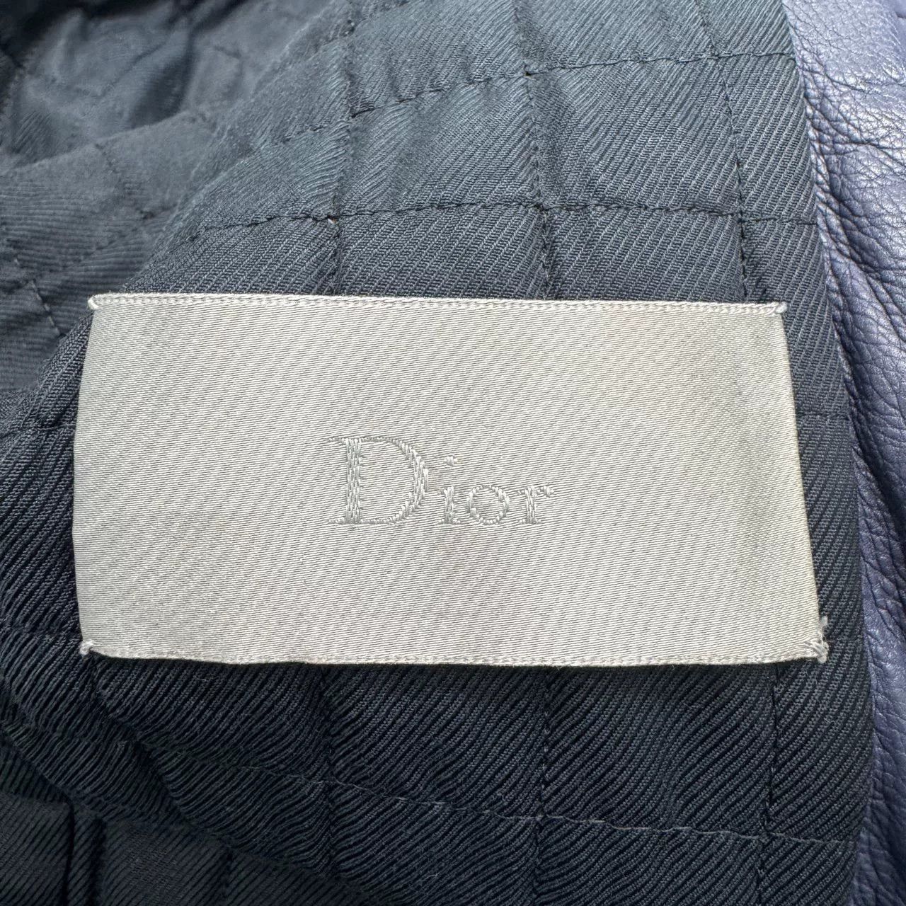 Dior dior navy lambskin leather jacket with fur collar Size US M / EU 48-50 / 2 - 3 Thumbnail