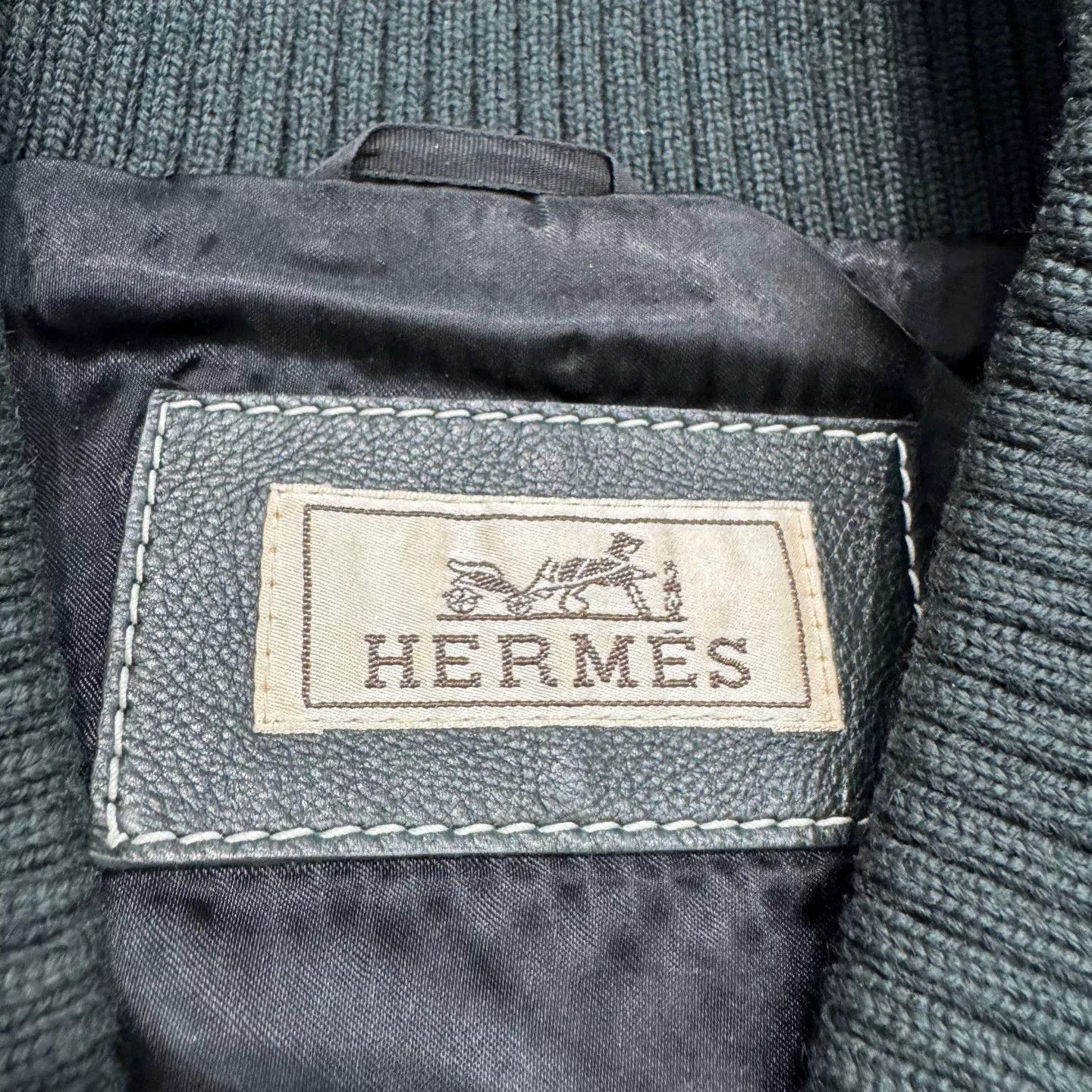 Hermes hermes dark green leather jacket Size US XXL / EU 58 / 5 - 3 Thumbnail