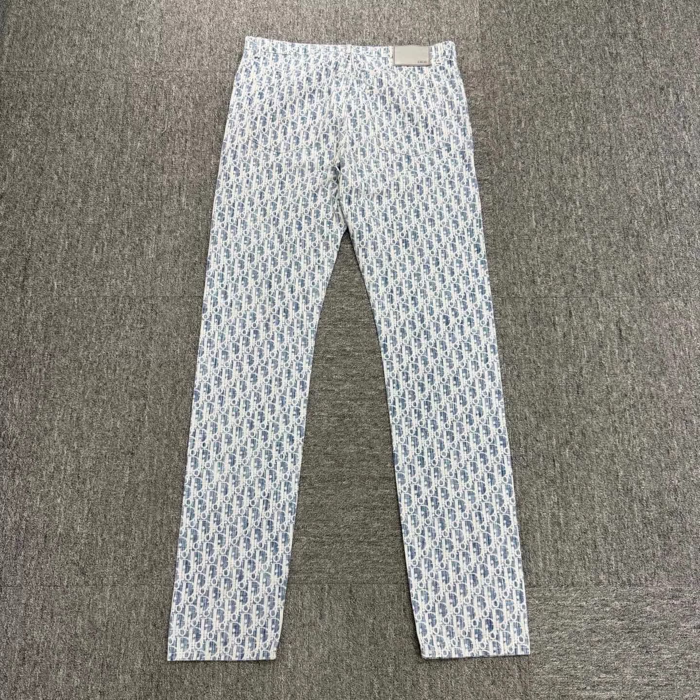 Dior Dior Monogram Printed Denim Pants Size 33 Size US 33 - 2 Thumbnail