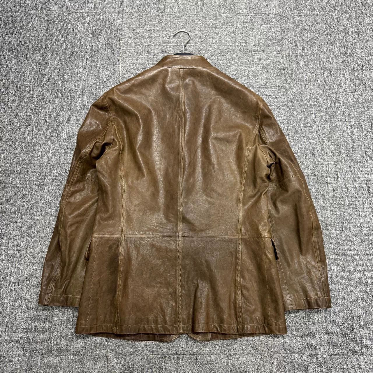 Giorgio Armani brown leather jacket by giorgio armani Size US L / EU 52-54 / 3 - 2 Thumbnail