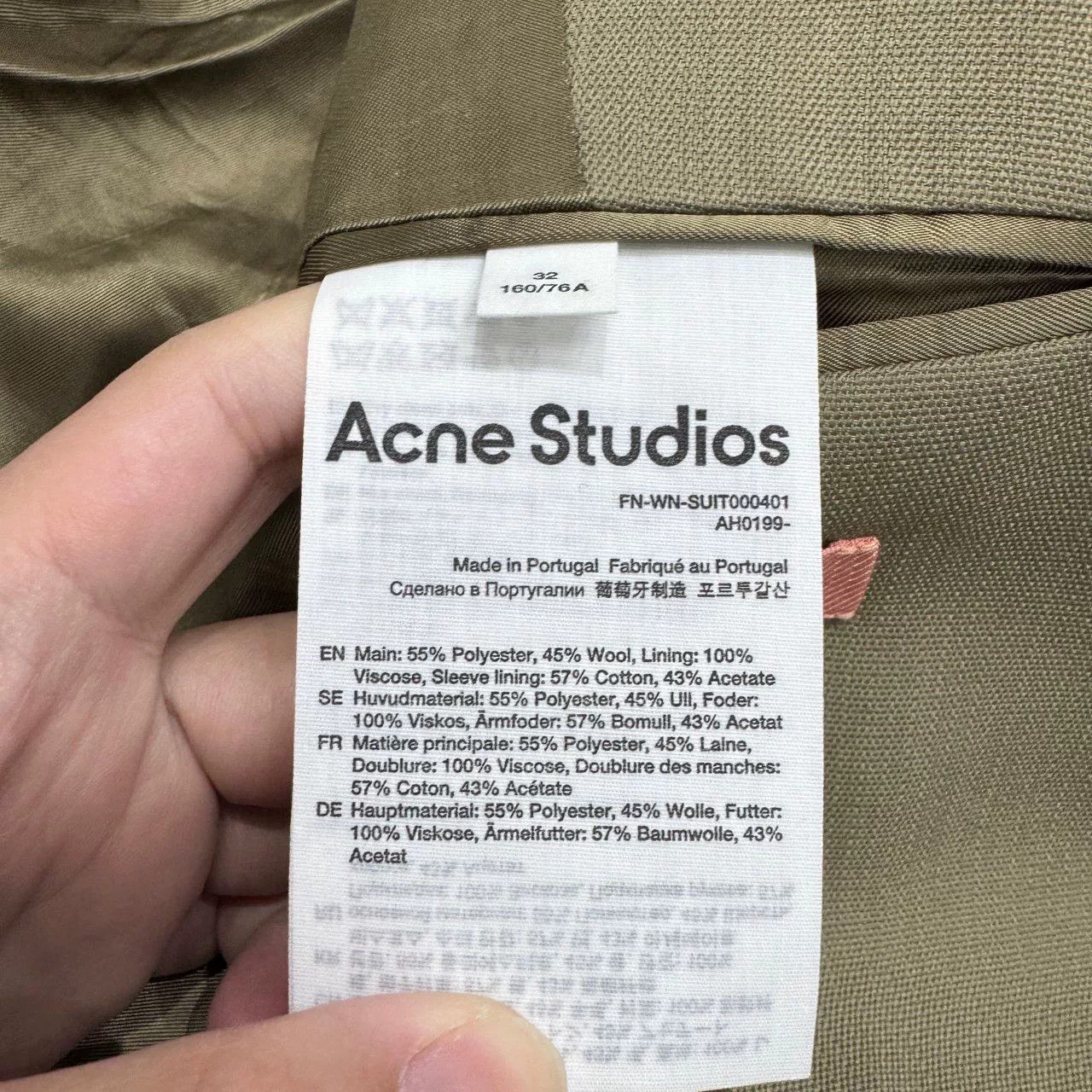 Acne Studios Acne Studios Beige Tailored Suit Jacket Size US M / EU 48-50 / 2 - 4 Thumbnail