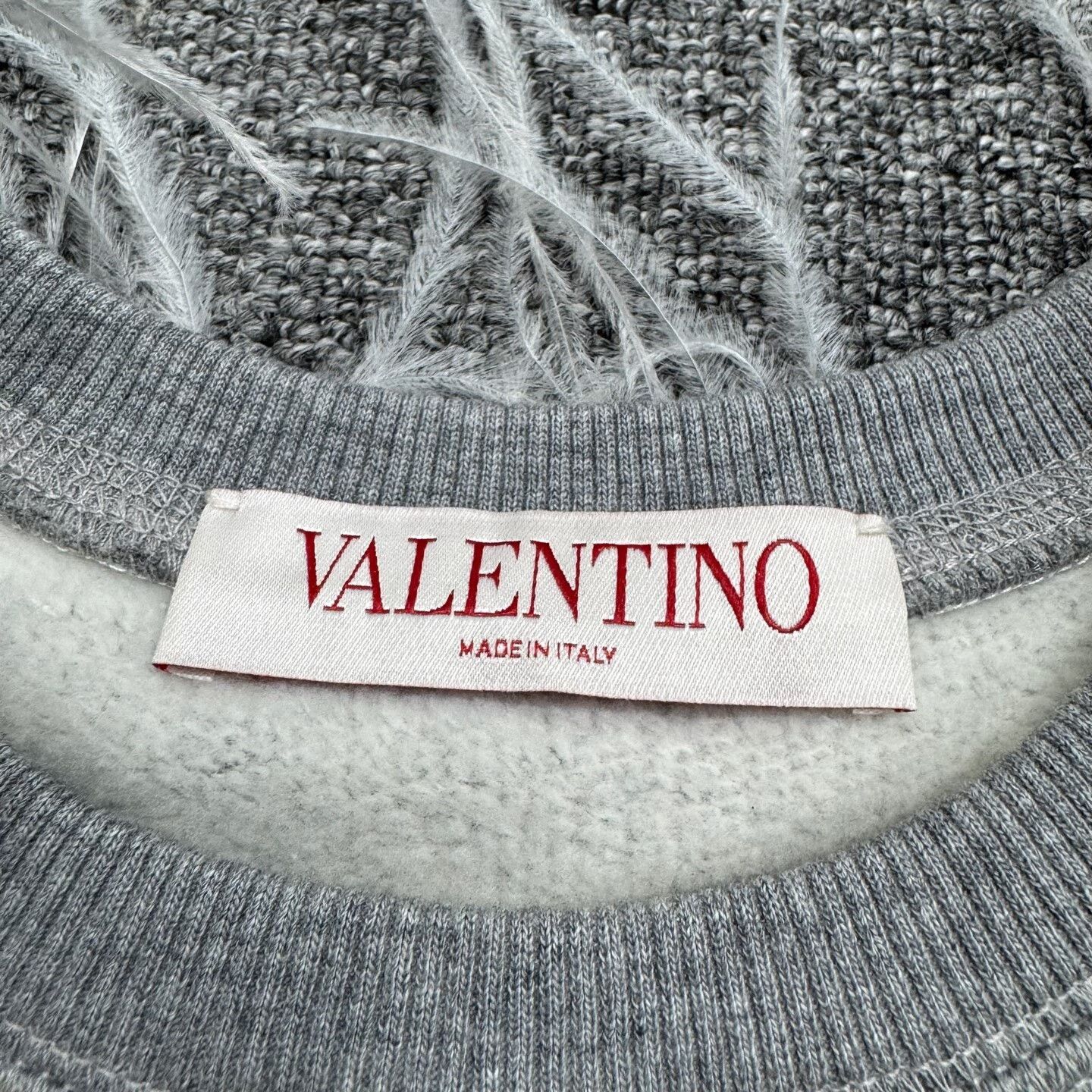 Valentino Valentino Feather Sweatshirt in Light Gray Size XS / US 0-2 / IT 36-38 - 3 Thumbnail