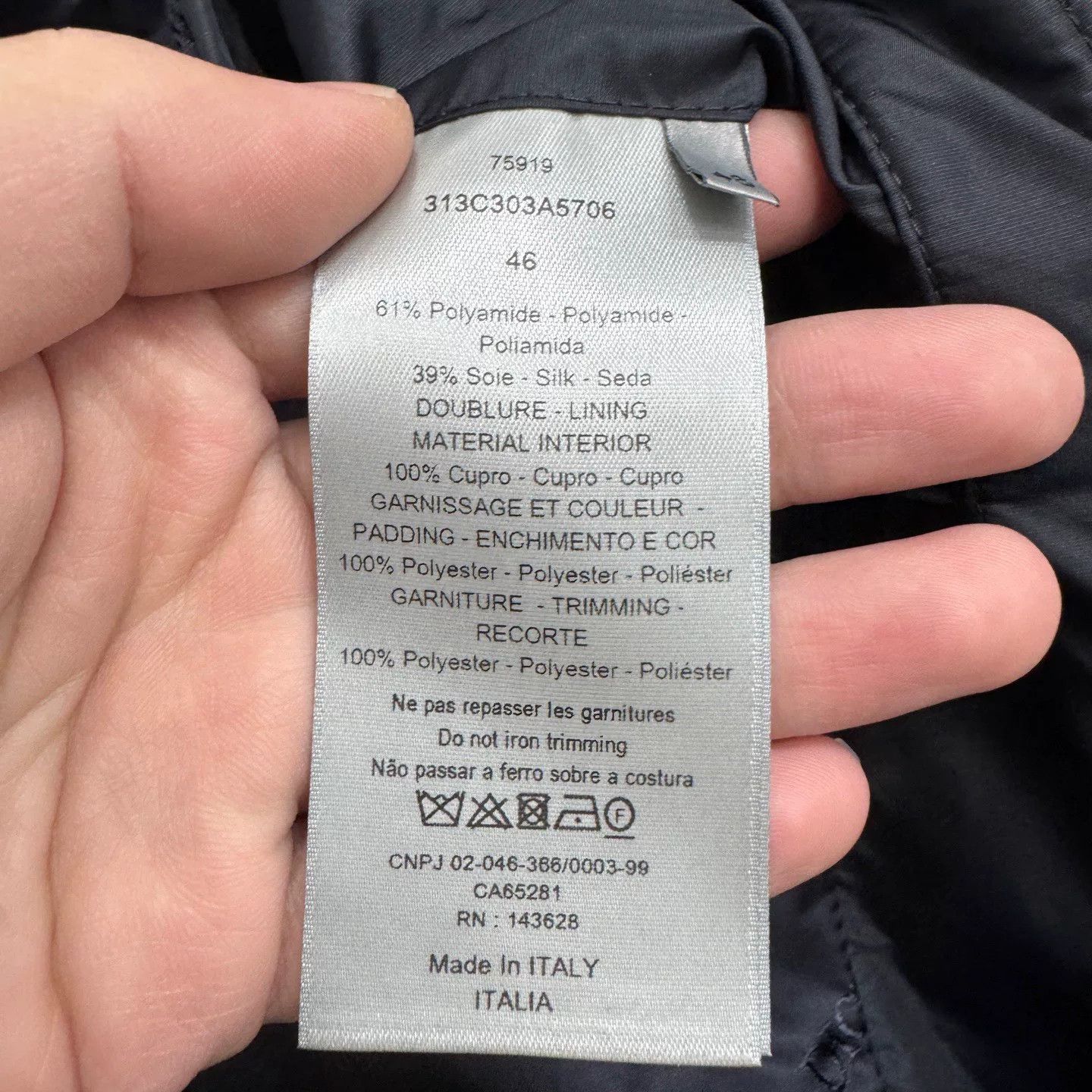 Dior dior gray quilted cotton coat Size US L / EU 52-54 / 3 - 4 Thumbnail