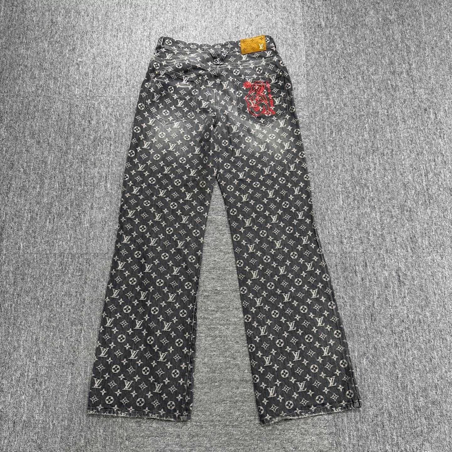 Louis Vuitton louis vuitton distressed embroidered denim pants Size US 29 - 2 Thumbnail