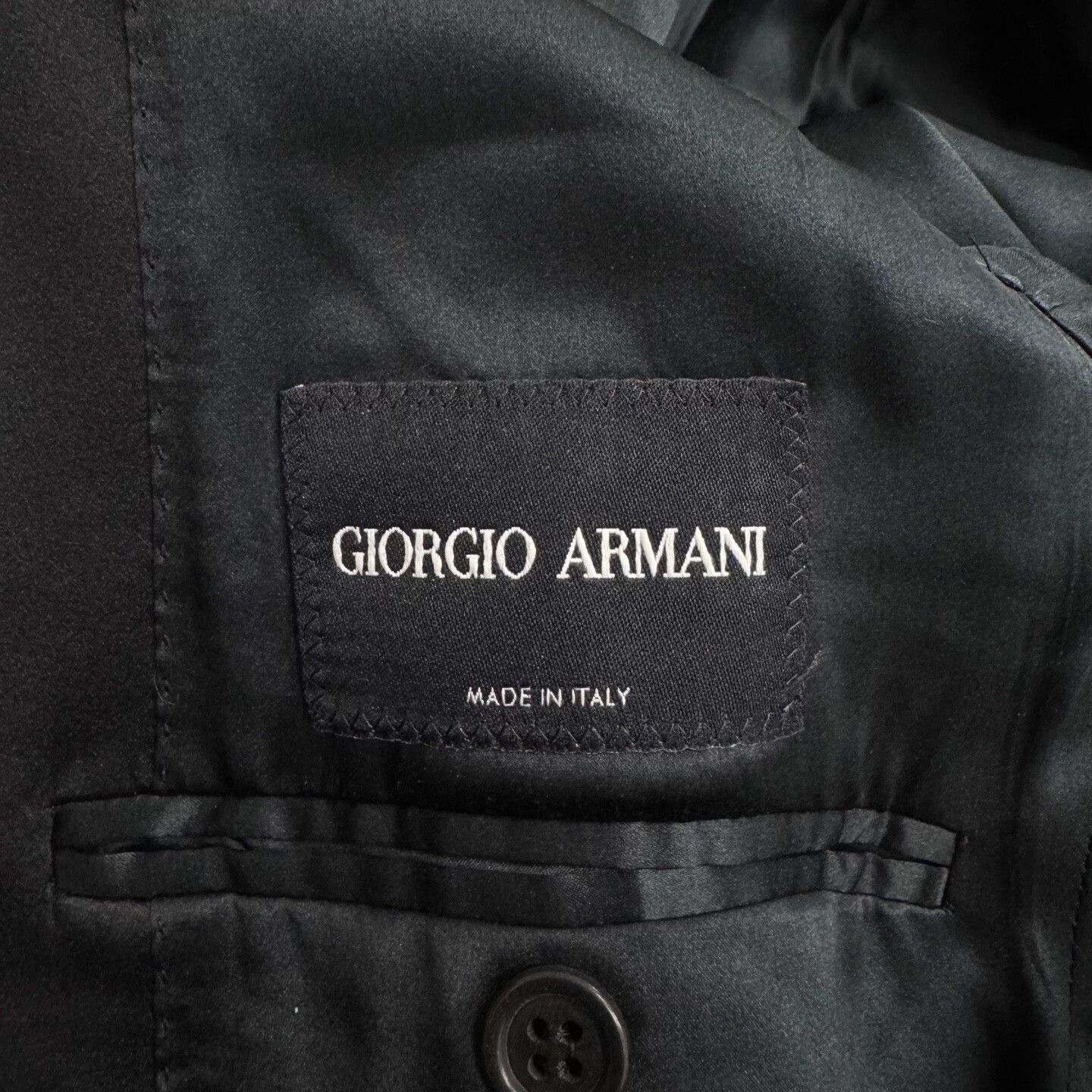 Giorgio Armani black nylon patchwork suit jacket Size US L / EU 52-54 / 3 - 3 Thumbnail