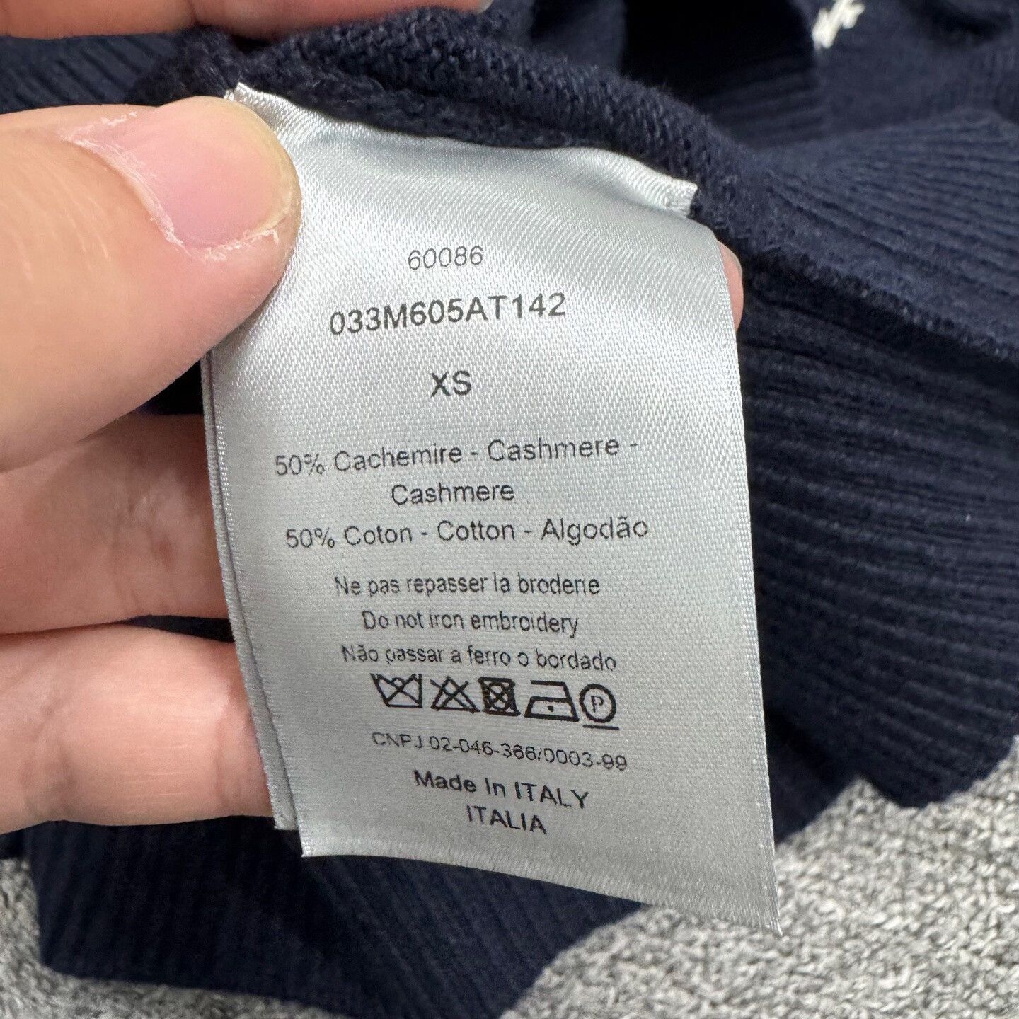 Dior dior aj cashmere sweater in navy blue Size US XS / EU 42 / 0 - 4 Thumbnail