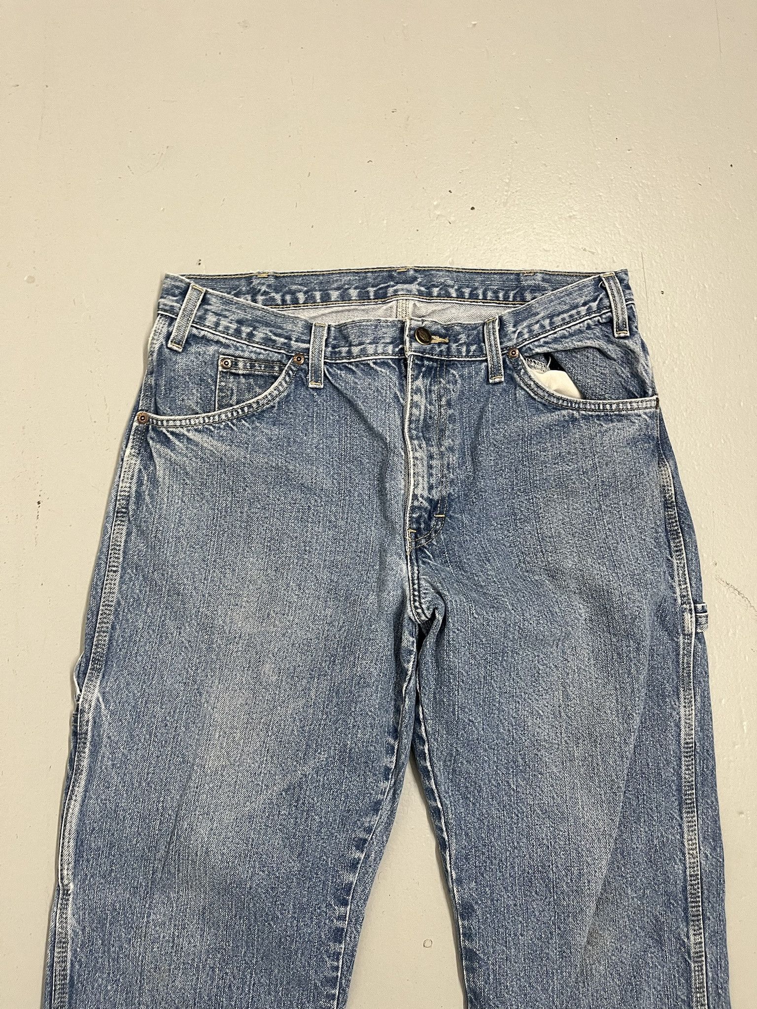 Carhartt Vintage 90s Dickies Carpenter Heavy Duty Loose Fit Jeans Size 35x28 Size US 35 - 2 Thumbnail