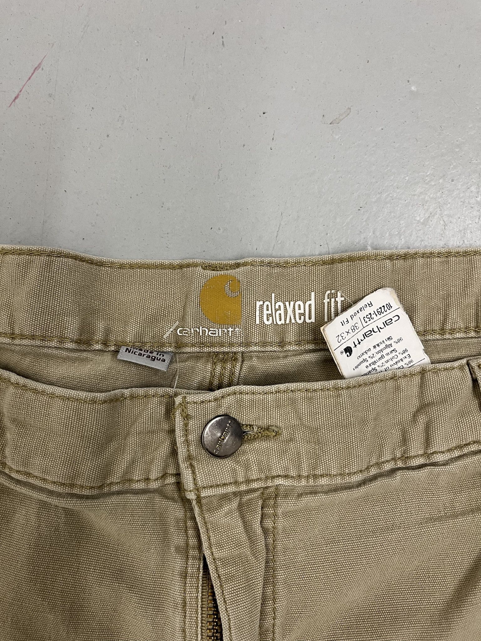 Carhartt Vintage 2000s Canvas Carhartt Distressed Carpenter Work pants Size 39x30 Size US 39 - 3 Thumbnail