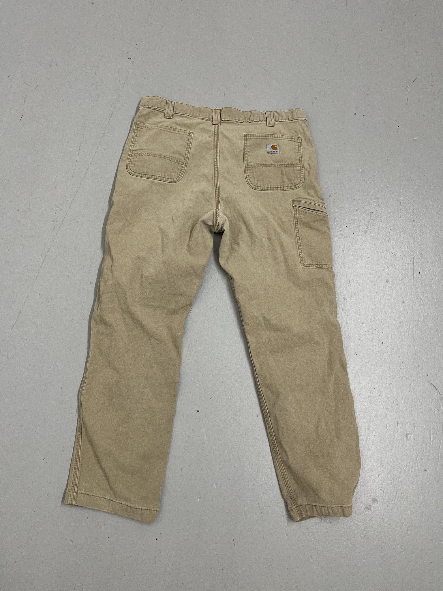 Carhartt Vintage 2000s Canvas Carhartt Distressed Carpenter Work pants Size 39x30 Size US 39 - 4 Thumbnail
