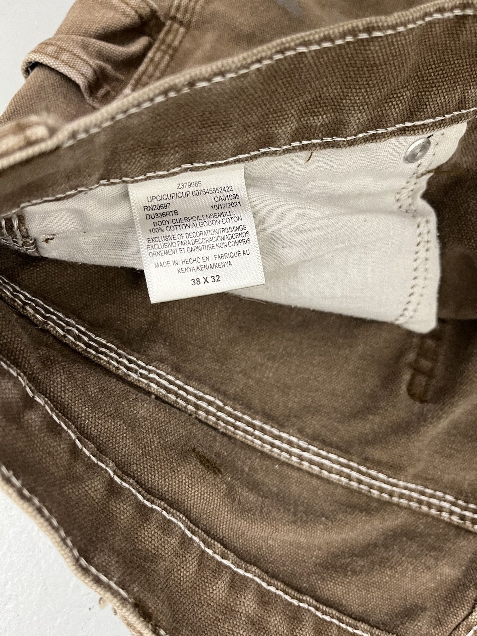 Vintage Vintage 90s Dickies Carpenter Cargo Canvas Work pants Paint Stain Dungarees Size 37 Size US 37 - 3 Thumbnail